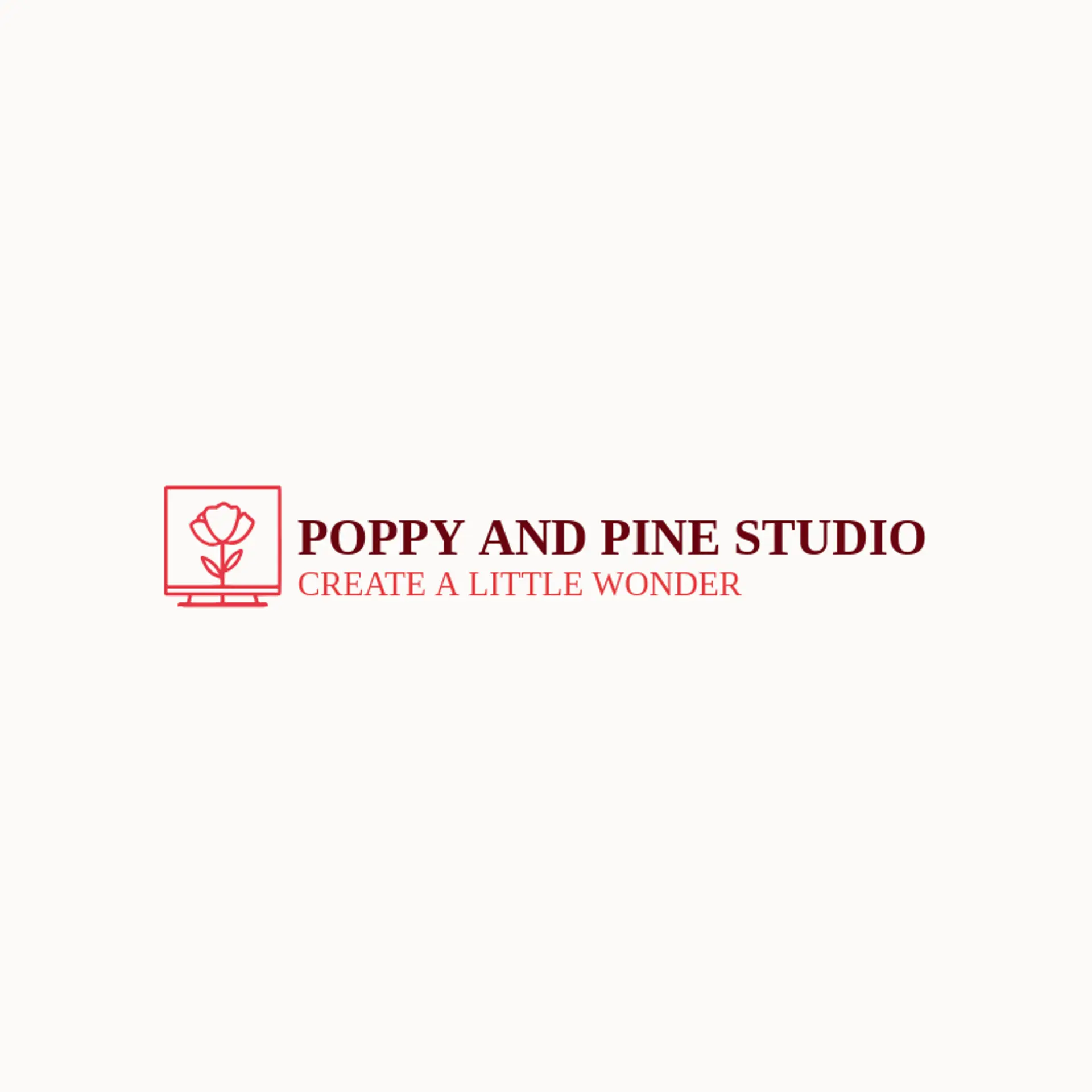 Poppy and Pine Studio logo for canvas