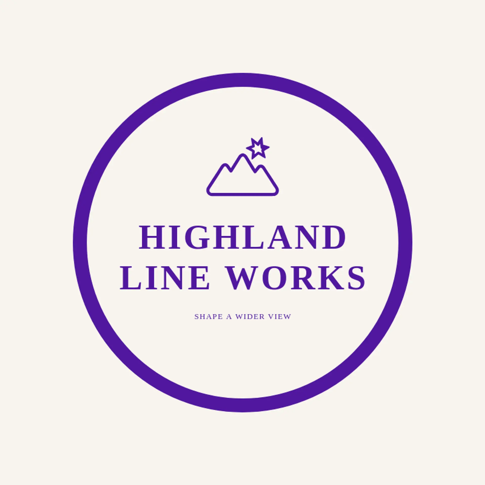 Highland Line Works logo for drawing