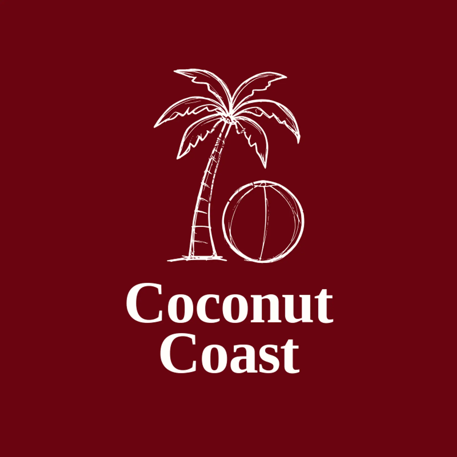 Coconut Coast logo for beach
