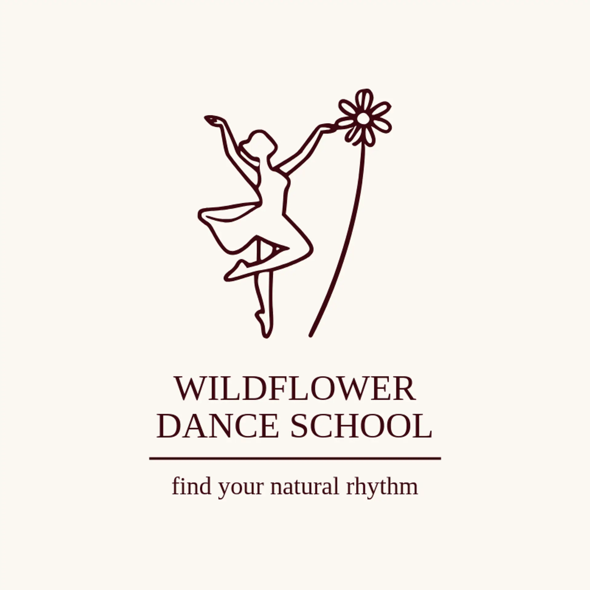 Wildflower Dance School logo for dance studio