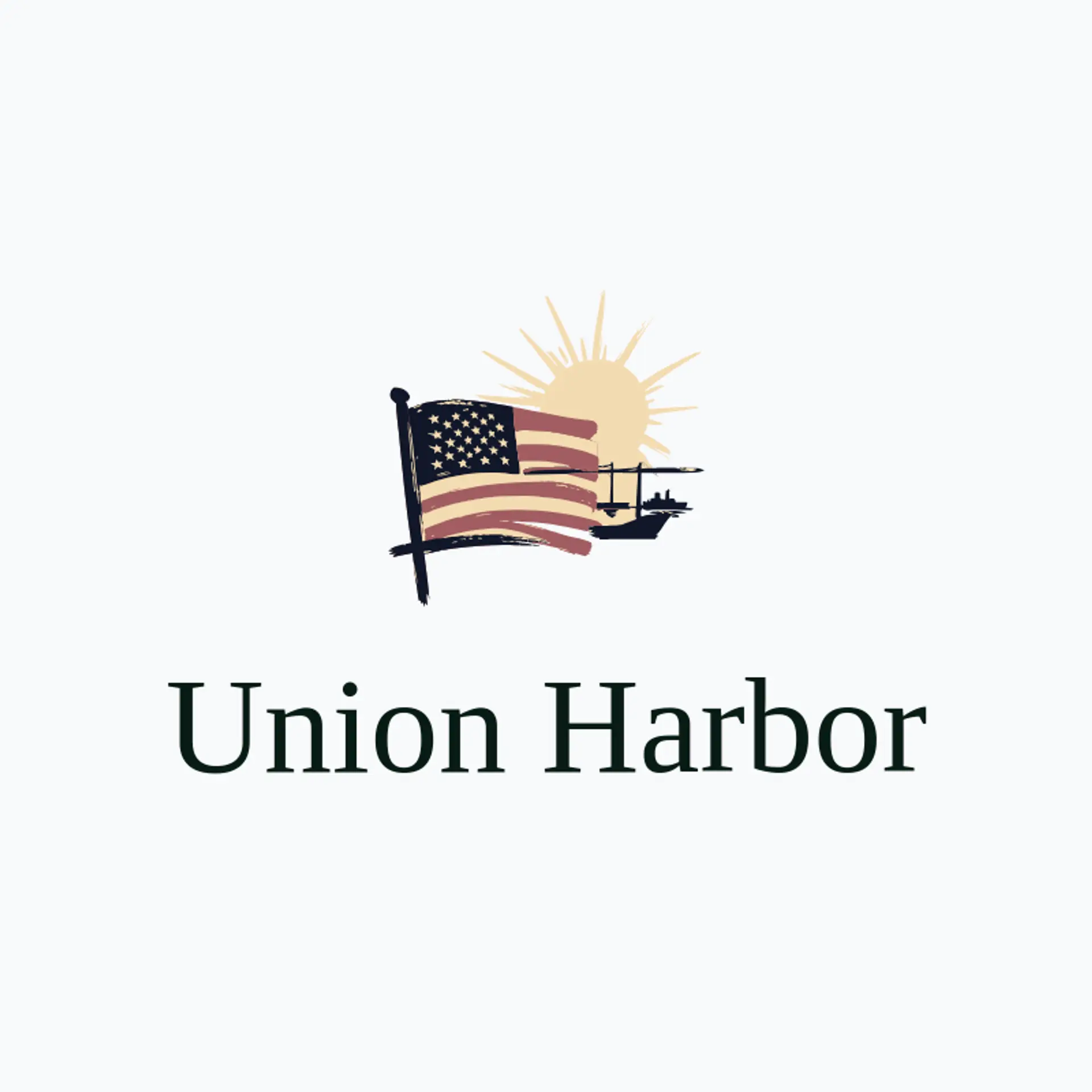 Union Harbor logo for usa flag