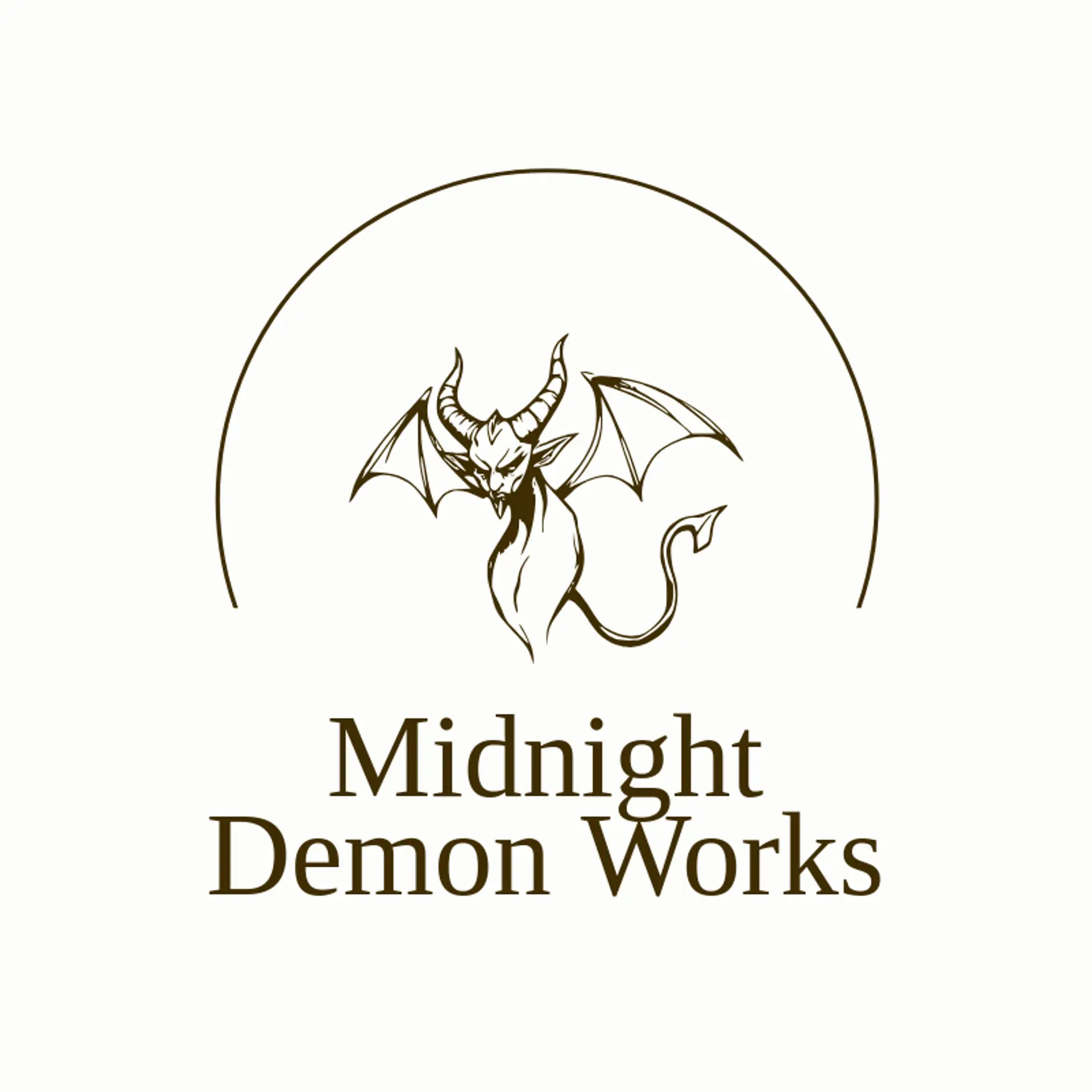 Midnight Demon Works logo for demon
