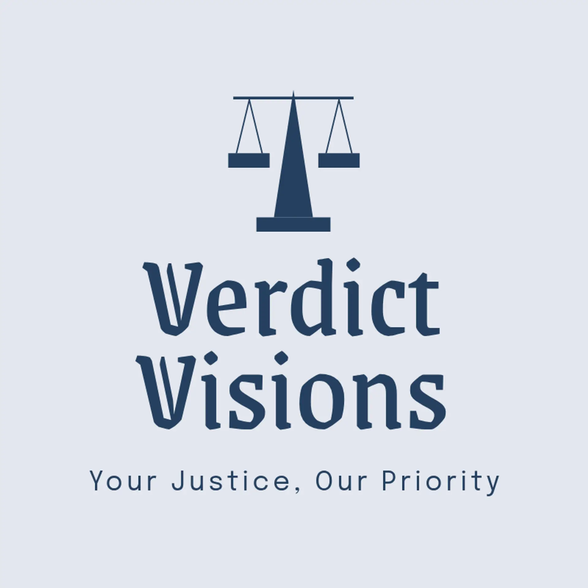 Verdict Visions logo for law office