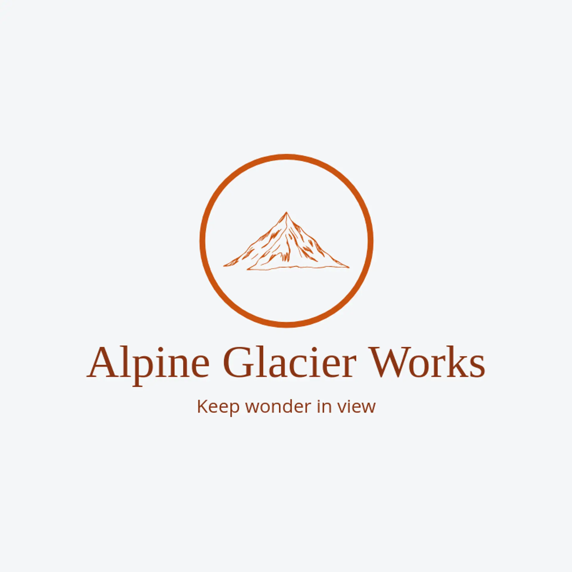 Alpine Glacier Works logo for alpine