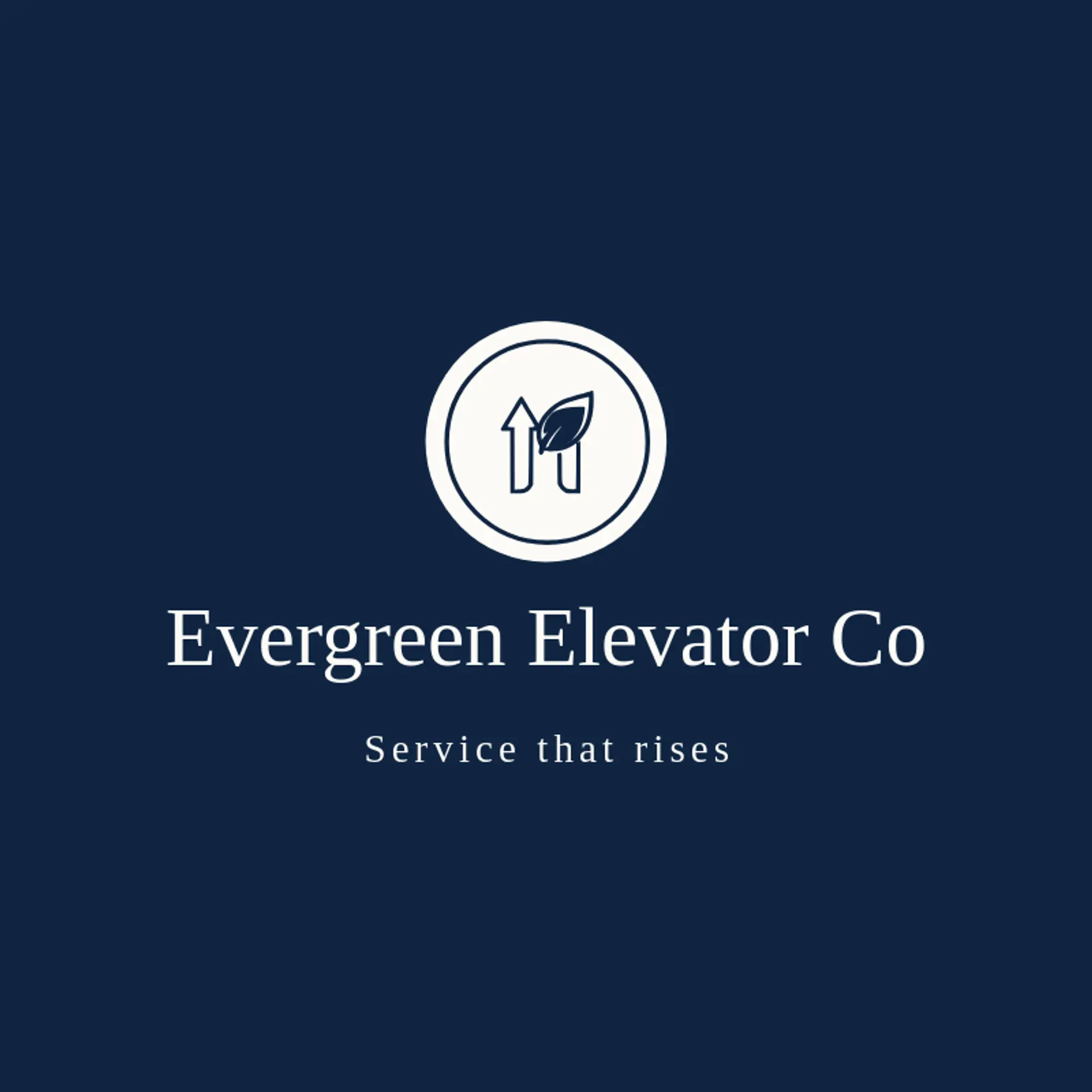 Evergreen Elevator Co logo for elevator