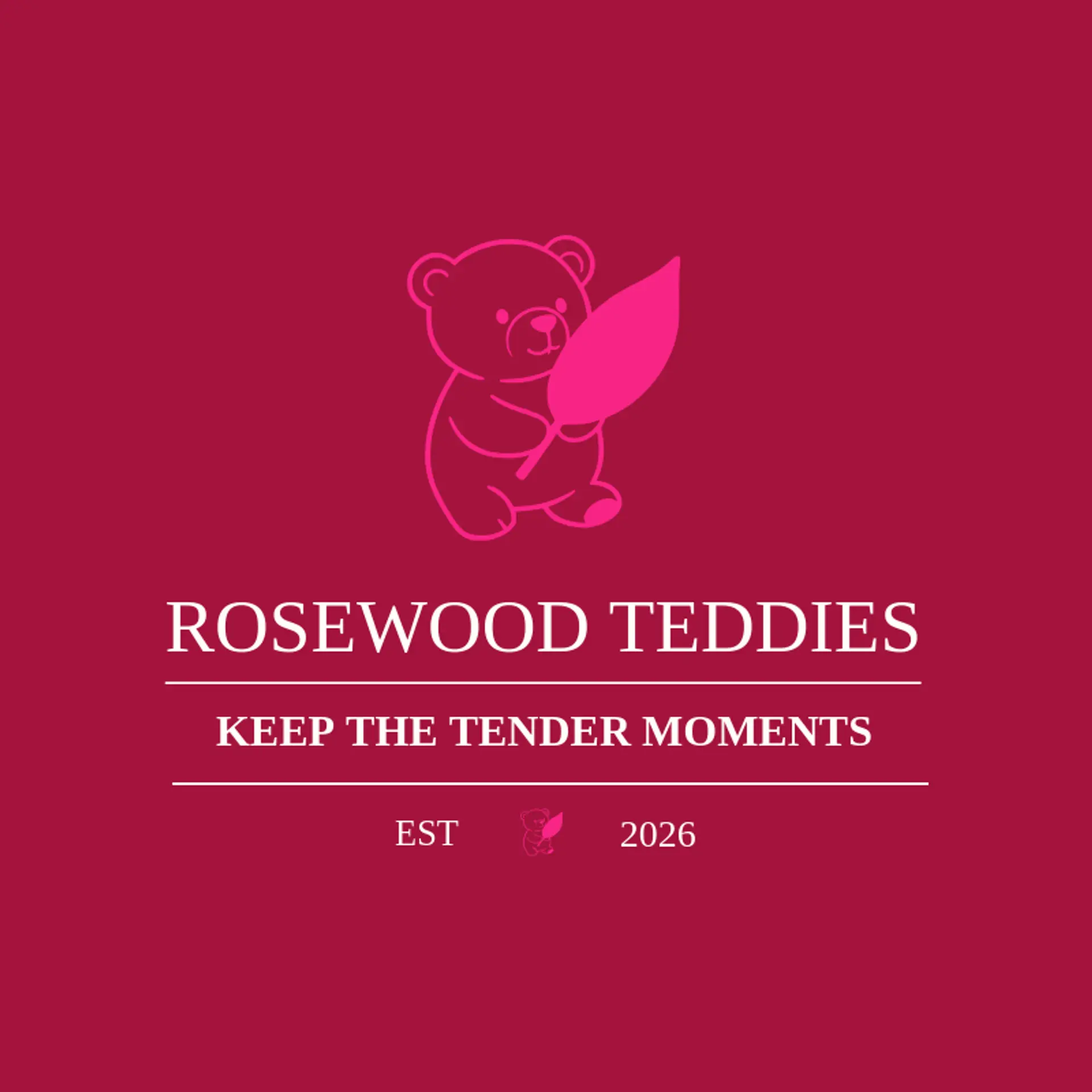 Rosewood Teddies logo for teddy bear