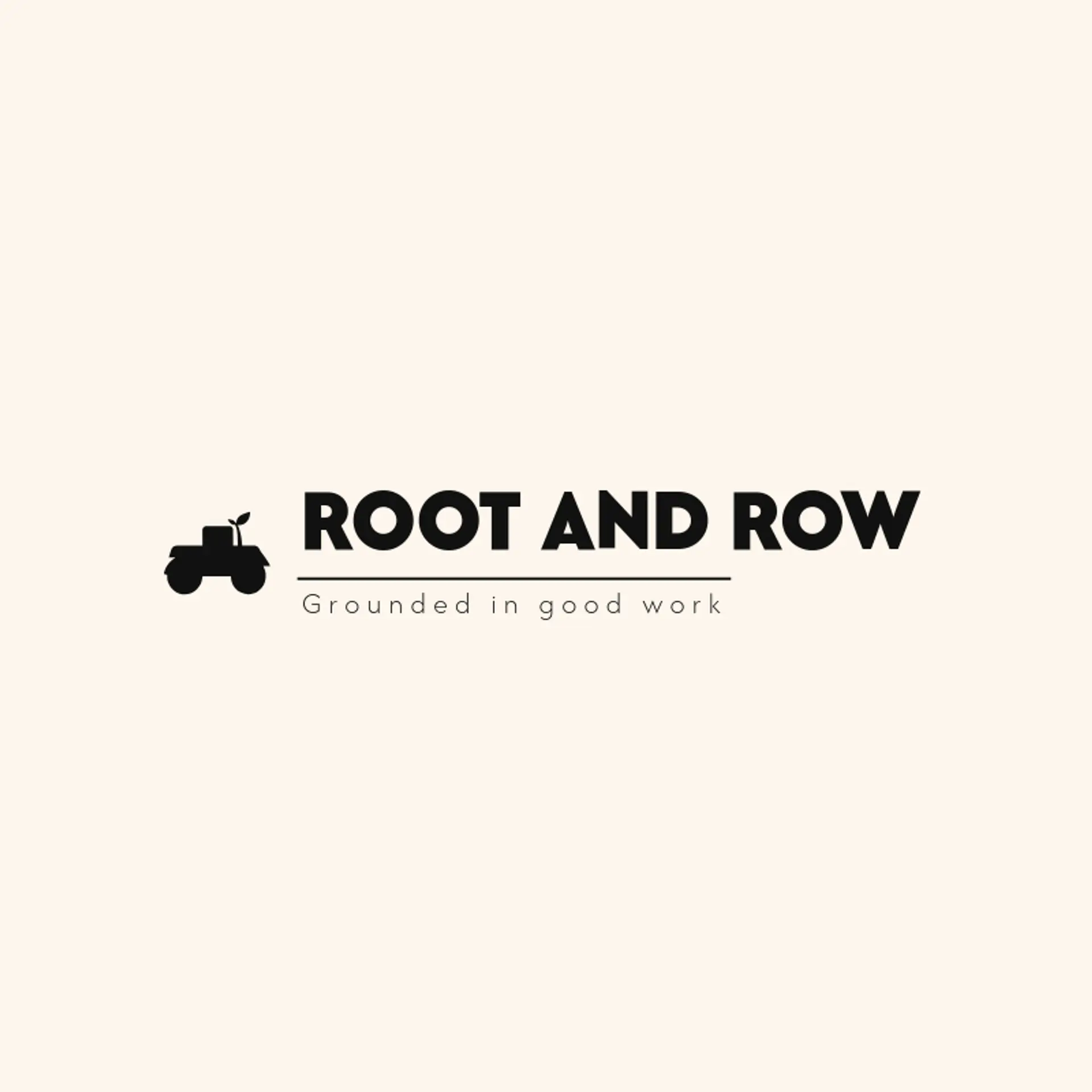 Root And Row logo for tractor