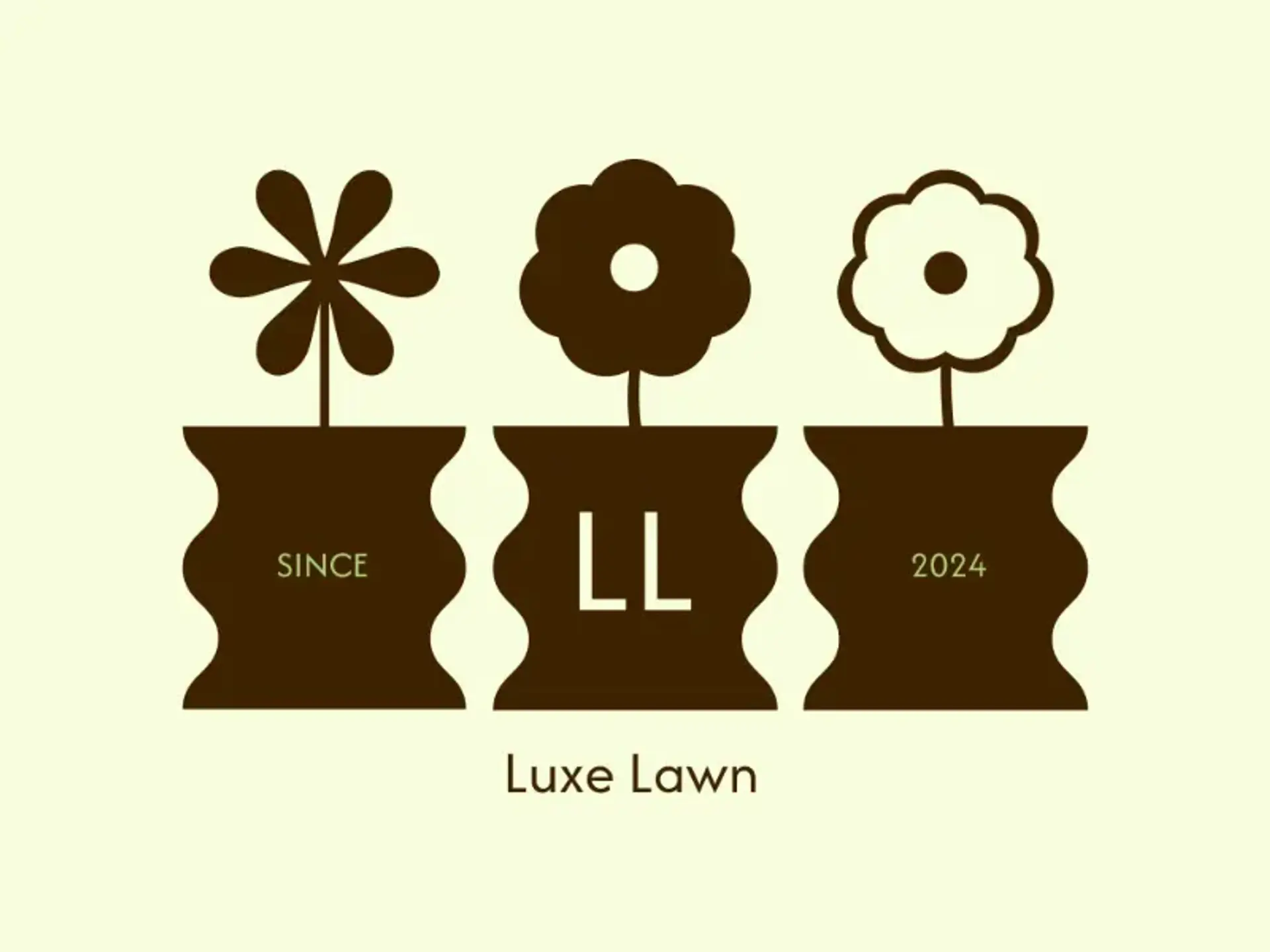 luxe lawn landscaping business logo