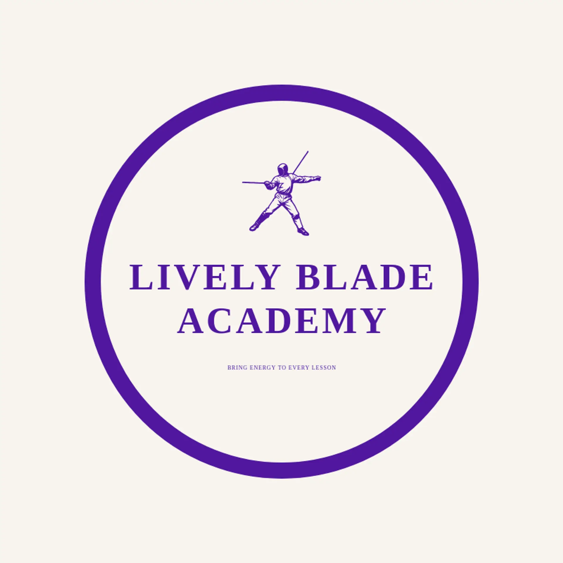 Lively Blade Academy logo for fencing