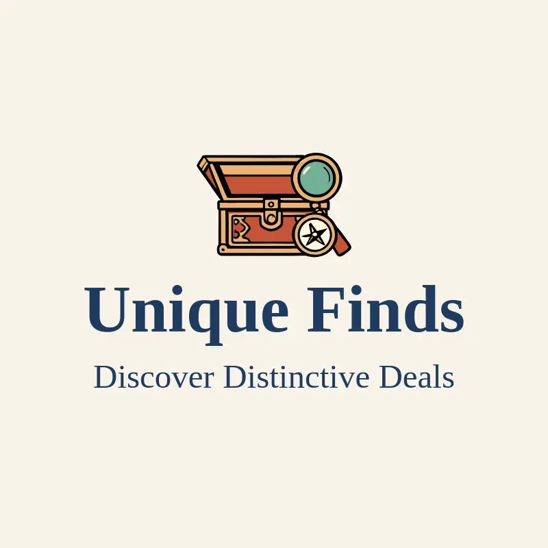The eBay store name Unique Finds as a branded logo with a color icon