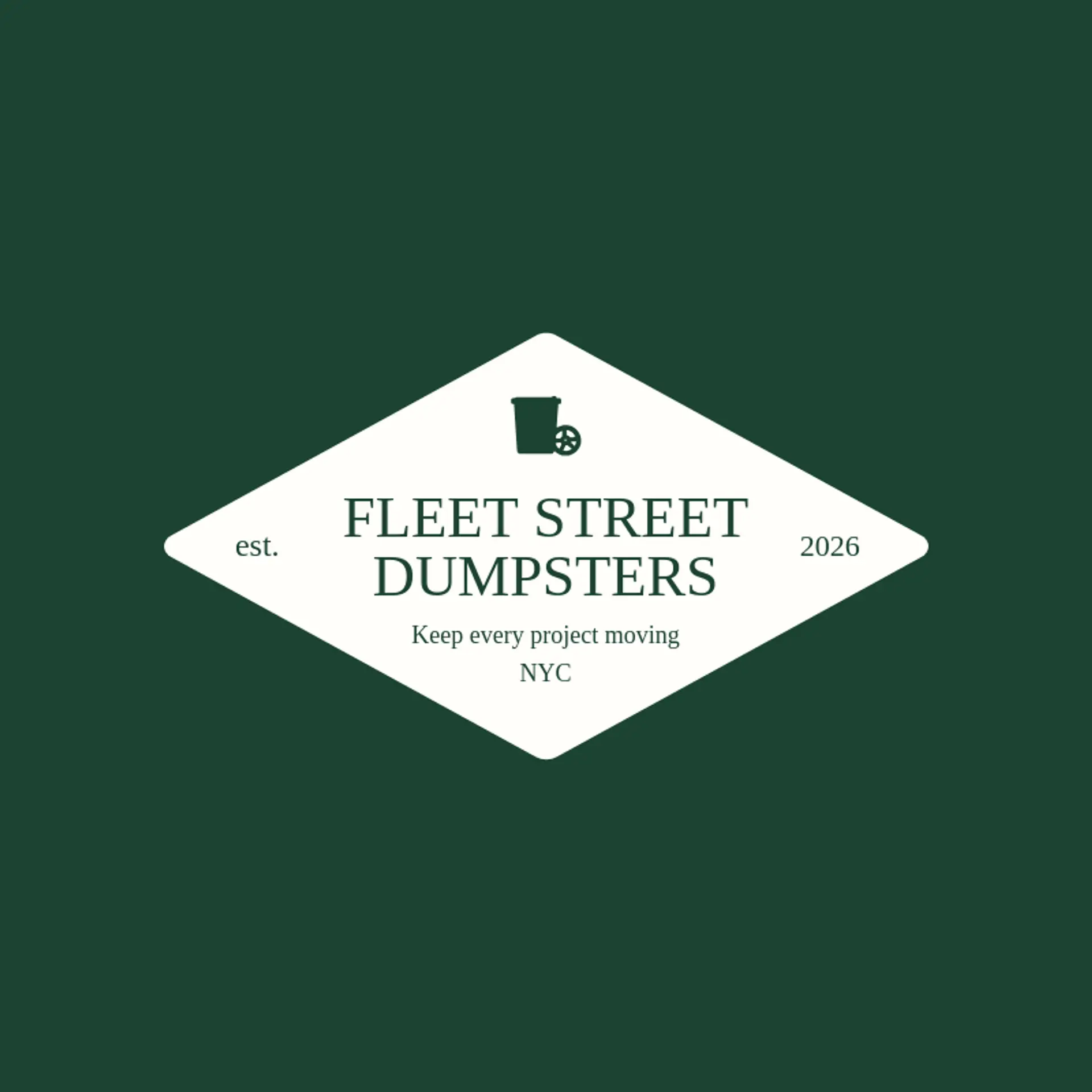 Fleet Street Dumpsters logo for dumpster