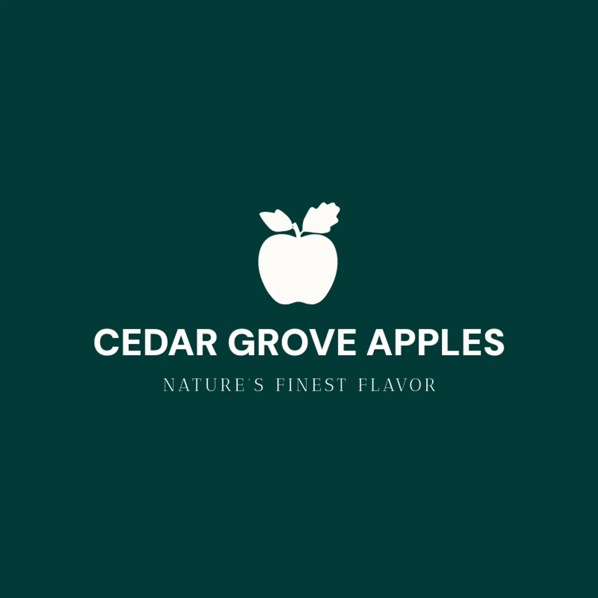 Cedar Grove Apples logo for apple