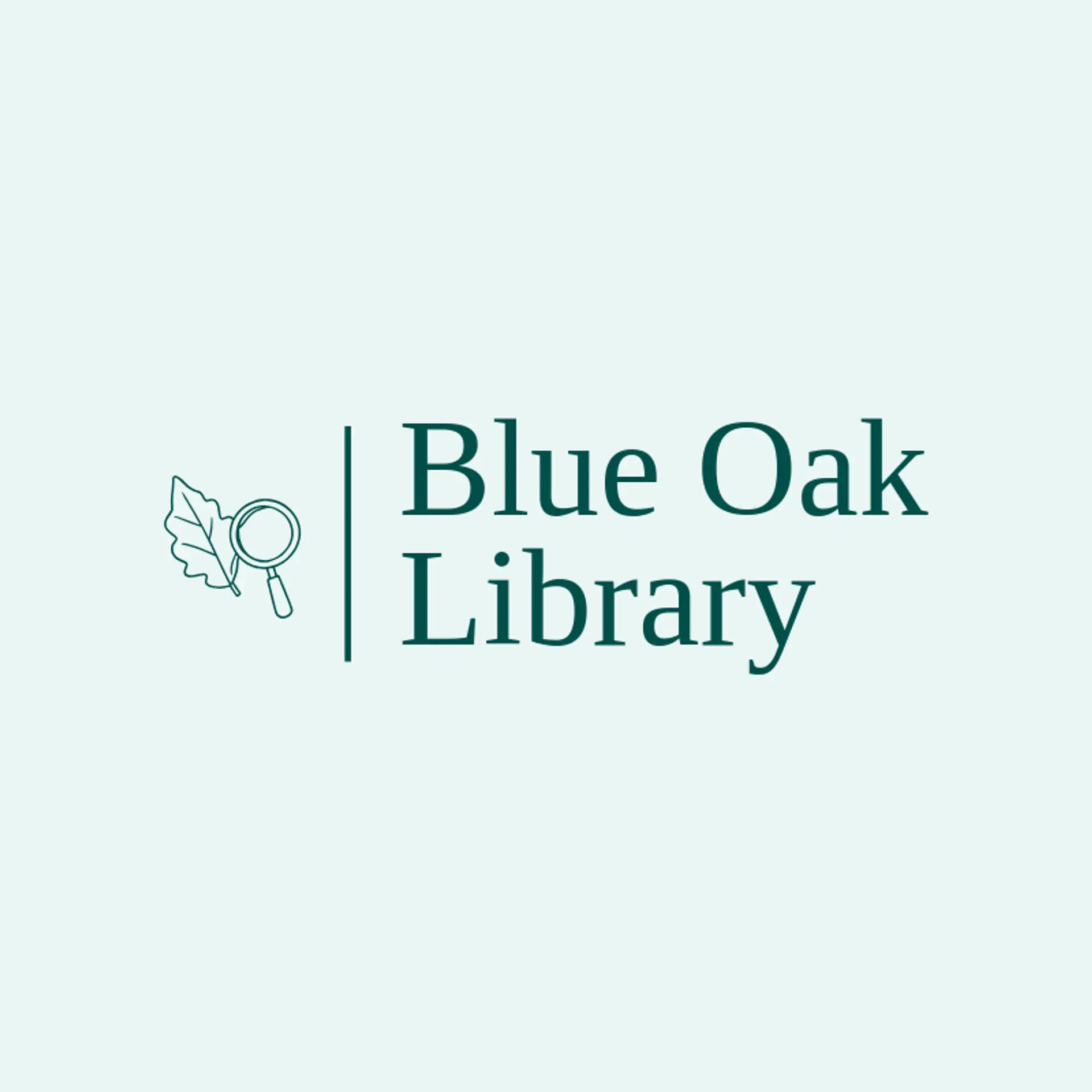Blue Oak Library logo for library