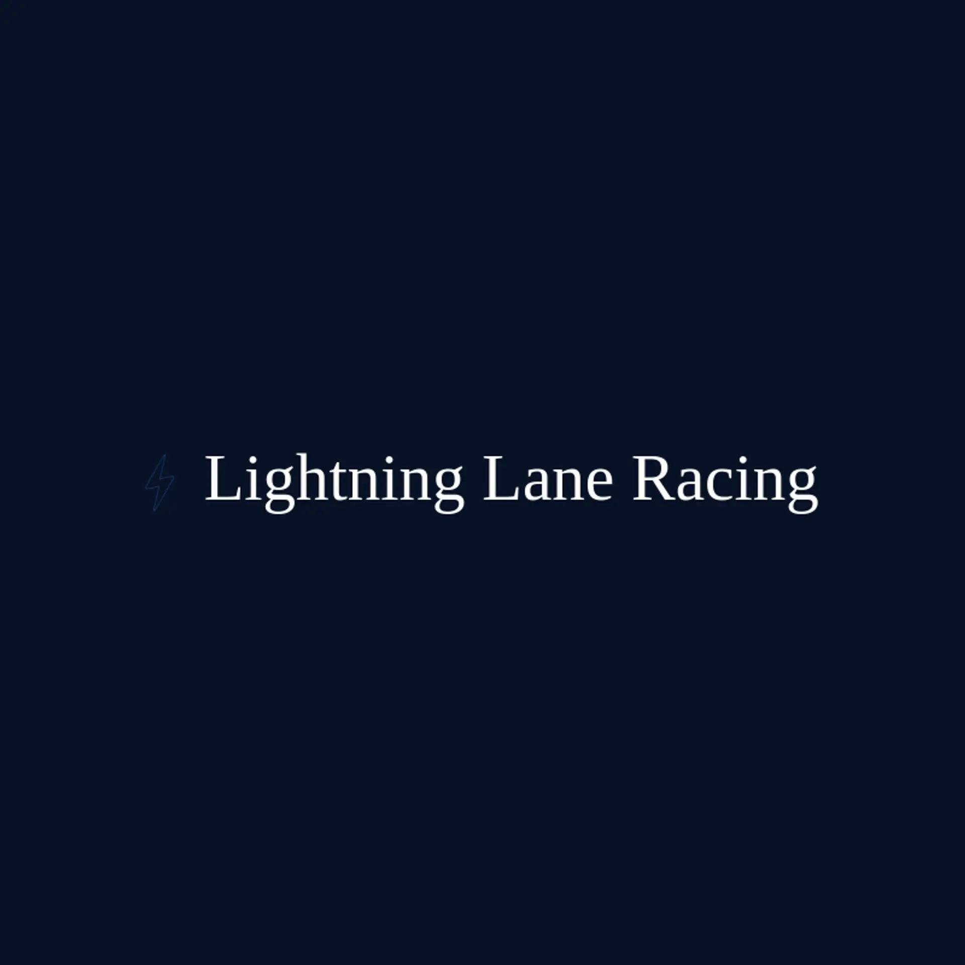 Lightning Lane Racing logo for thunder