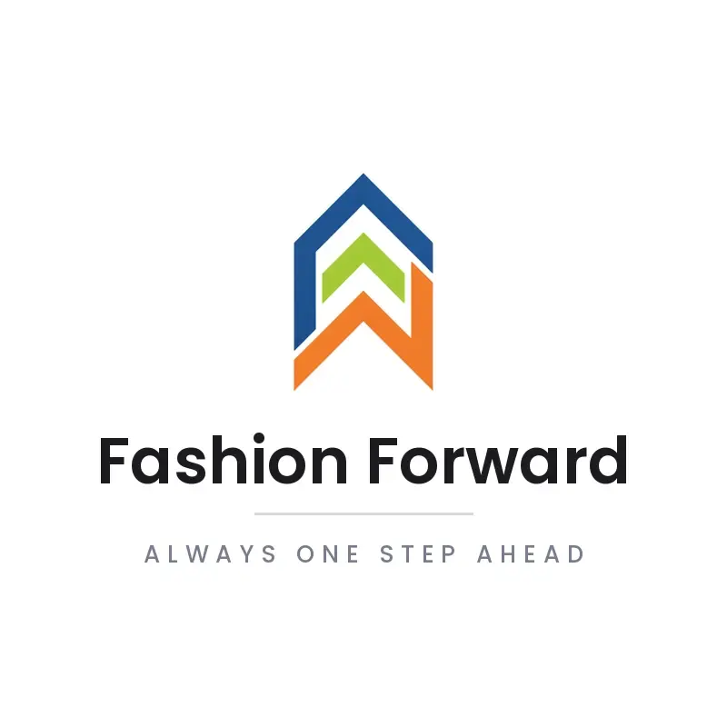 The clothing brand name Fashion Forward as a branded logo in a minimal style