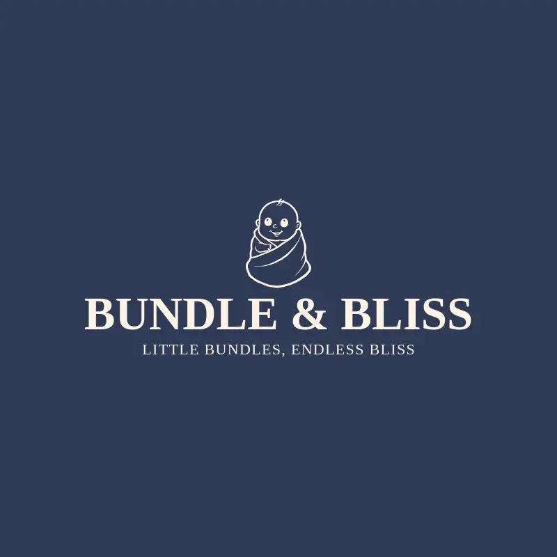 The baby store name Bundle & Bliss as a branded logo with a single color icon