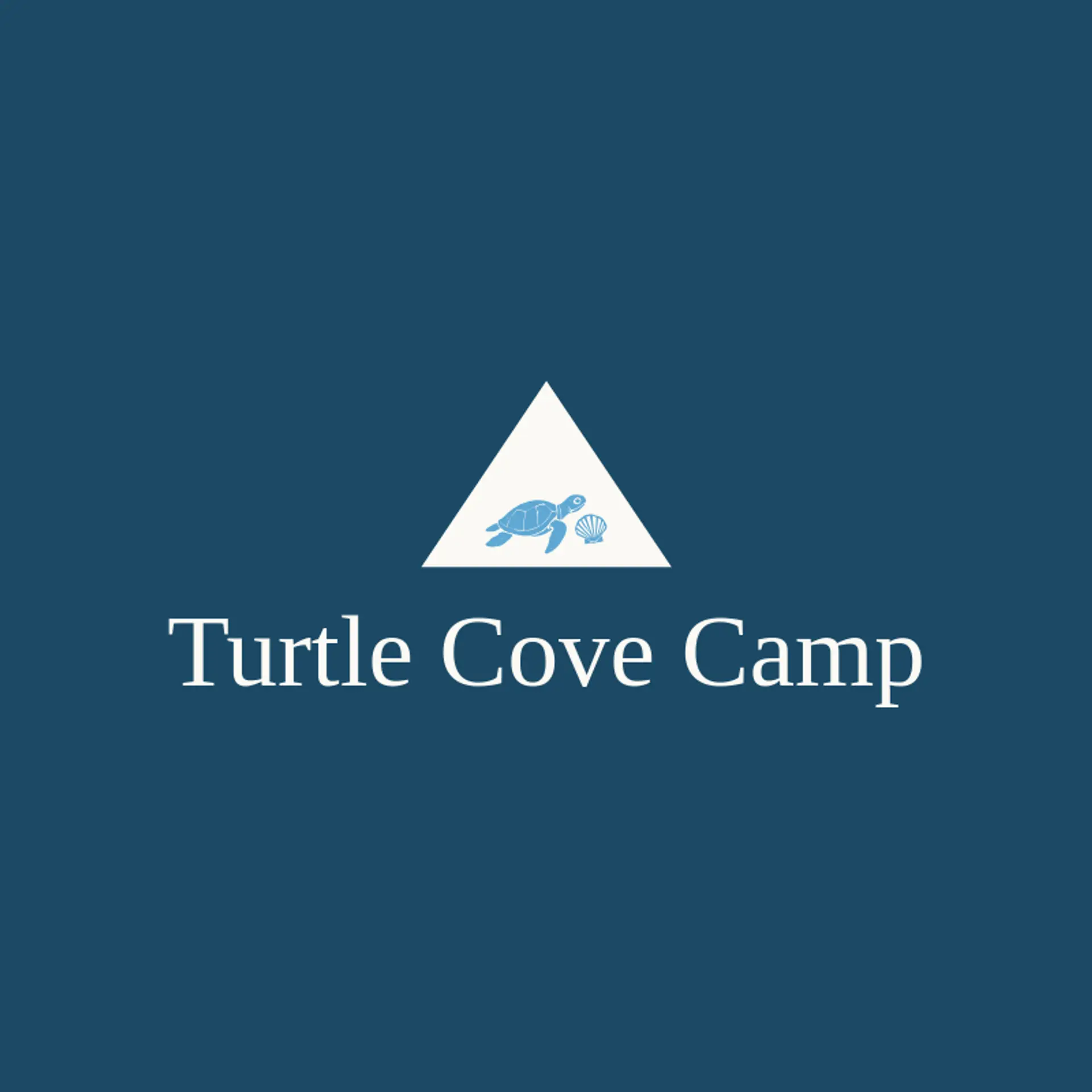 Turtle Cove Camp logo for sea turtle