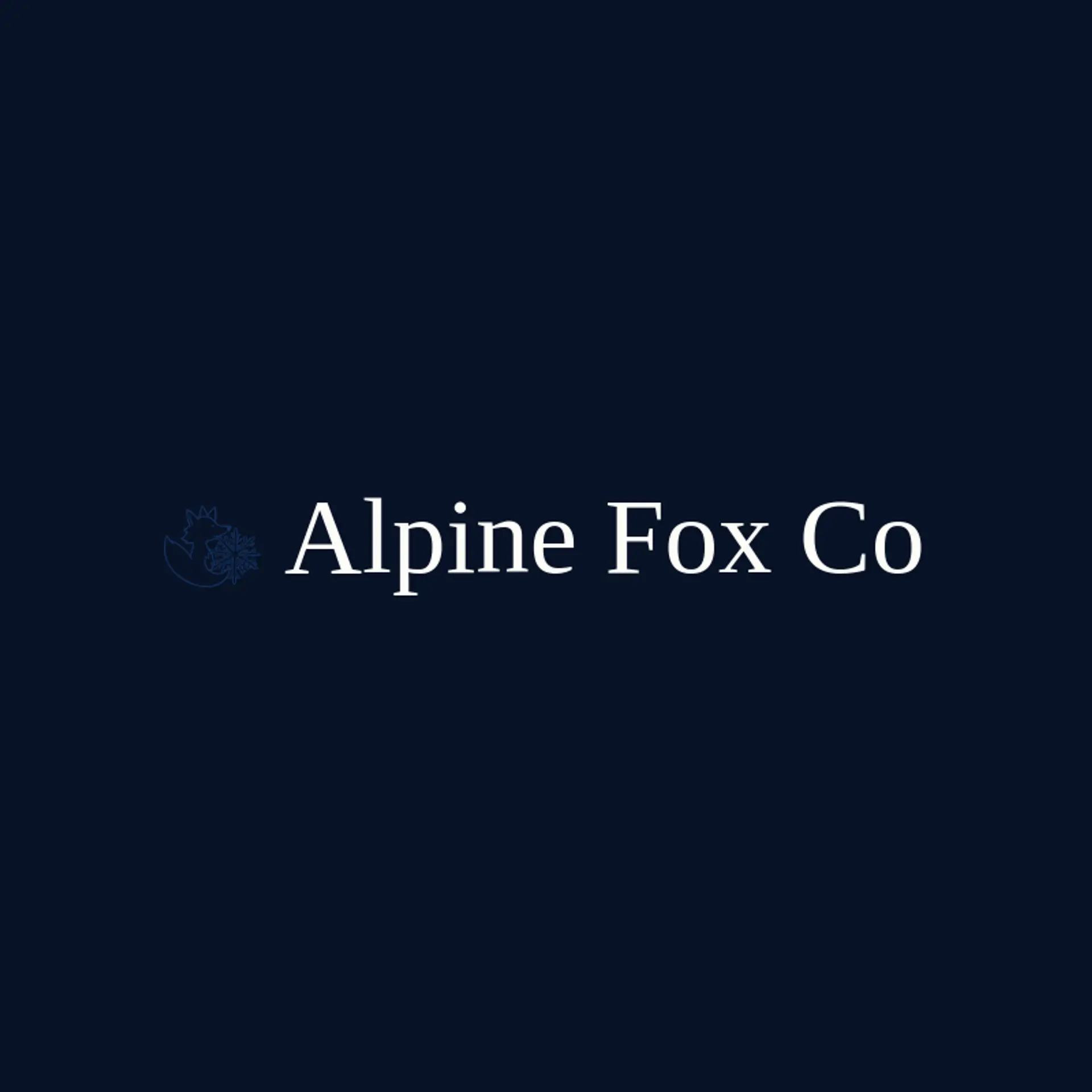 Alpine Fox Co logo for winter