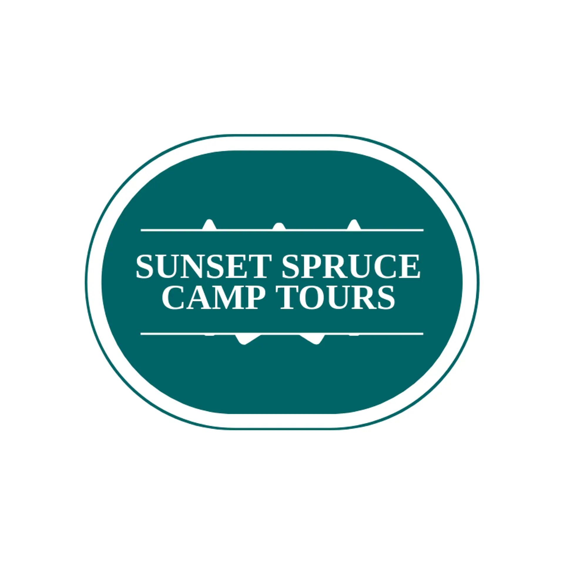 Sunset Spruce Camp Tours logo for campfire