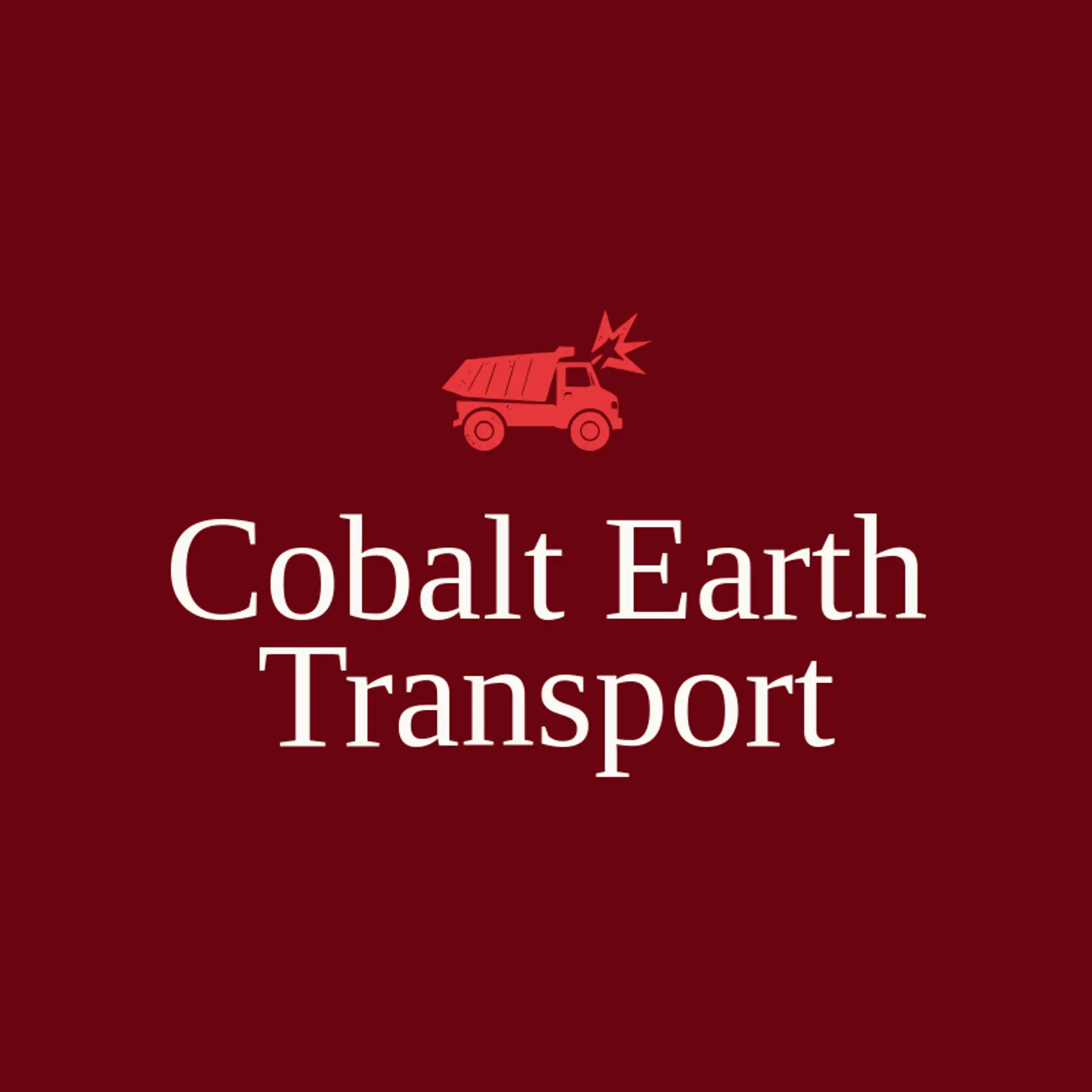 Cobalt Earth Transport logo for dump truck