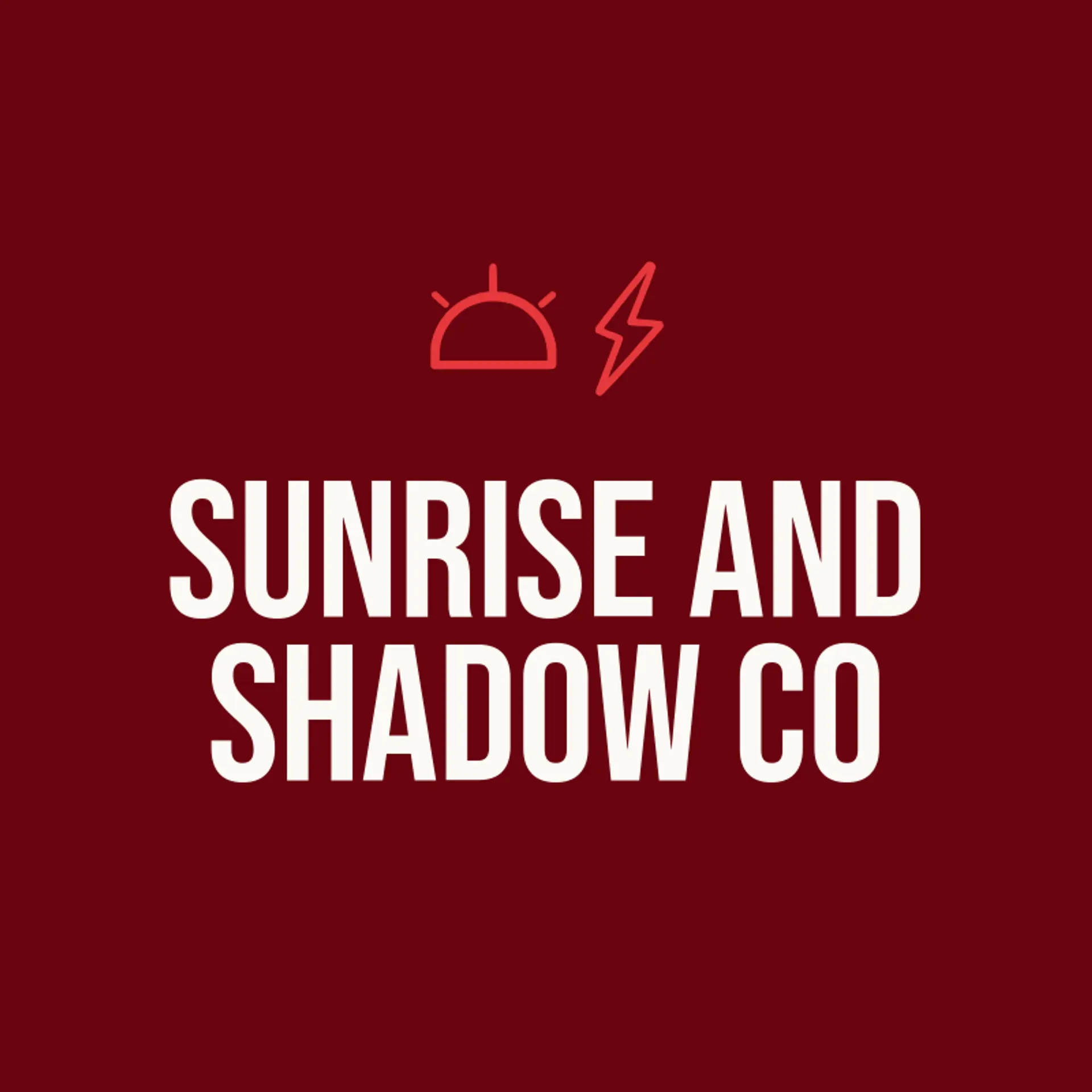 Sunrise and Shadow Co logo for negative space