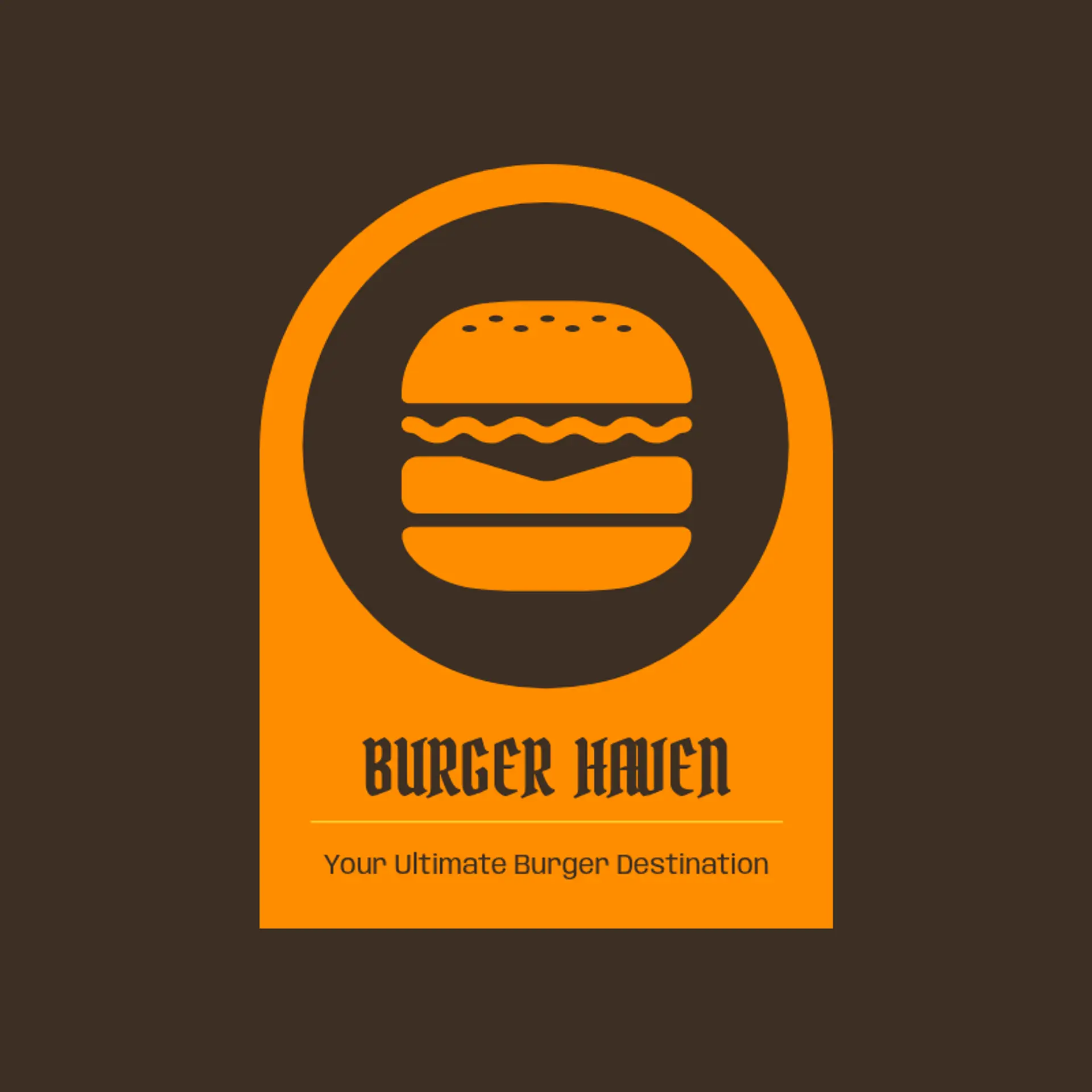 Burger Haven logo for burger restaurant