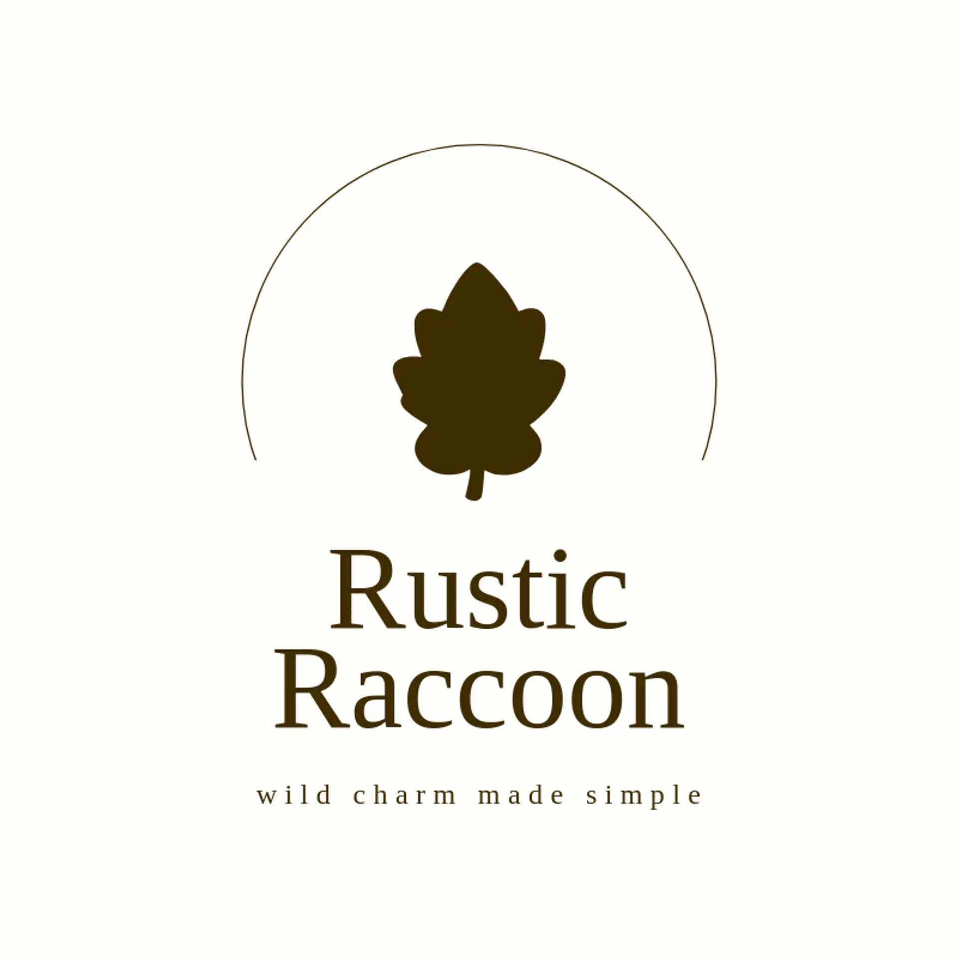 Rustic Raccoon logo for raccoon