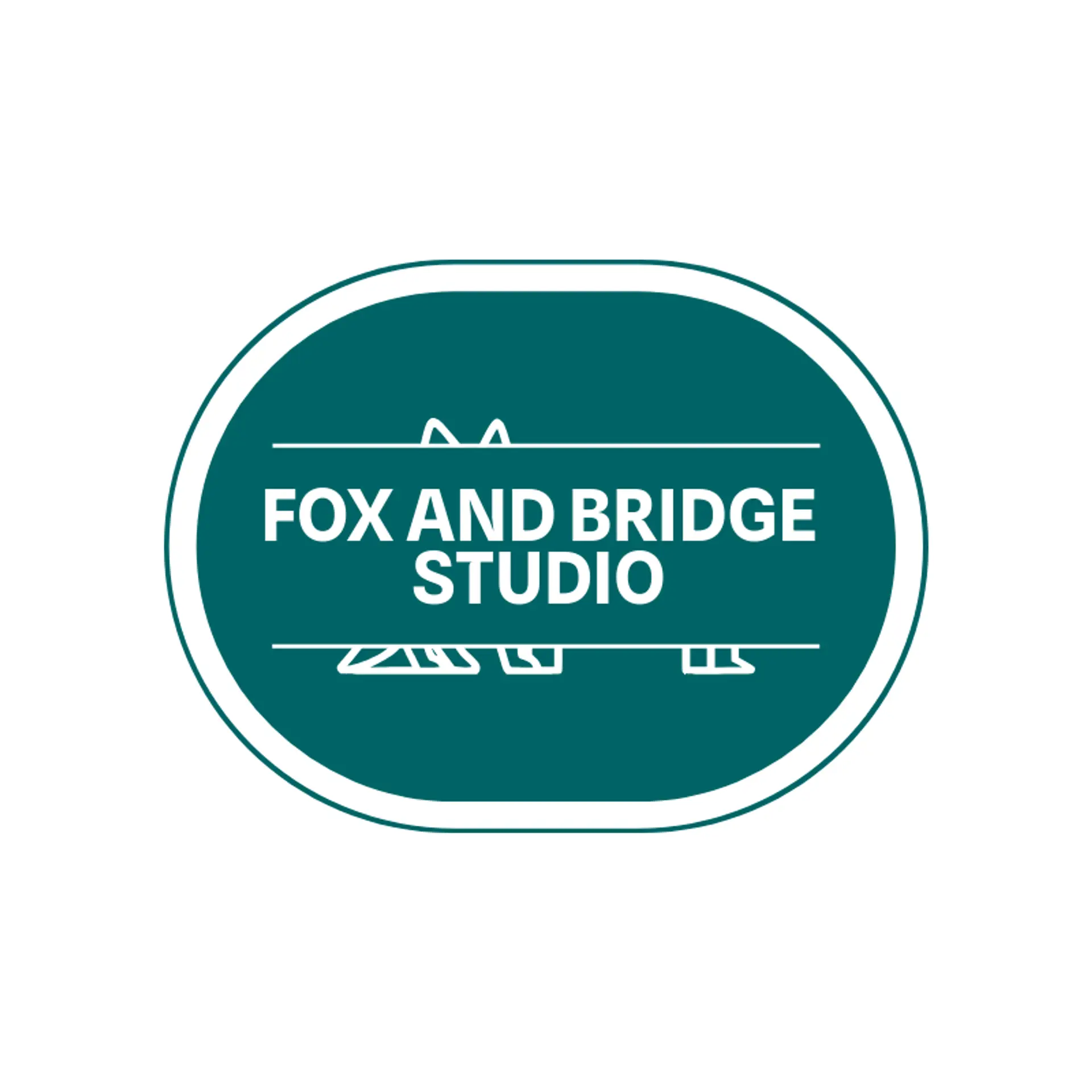 Fox and Bridge Studio logo for negative space