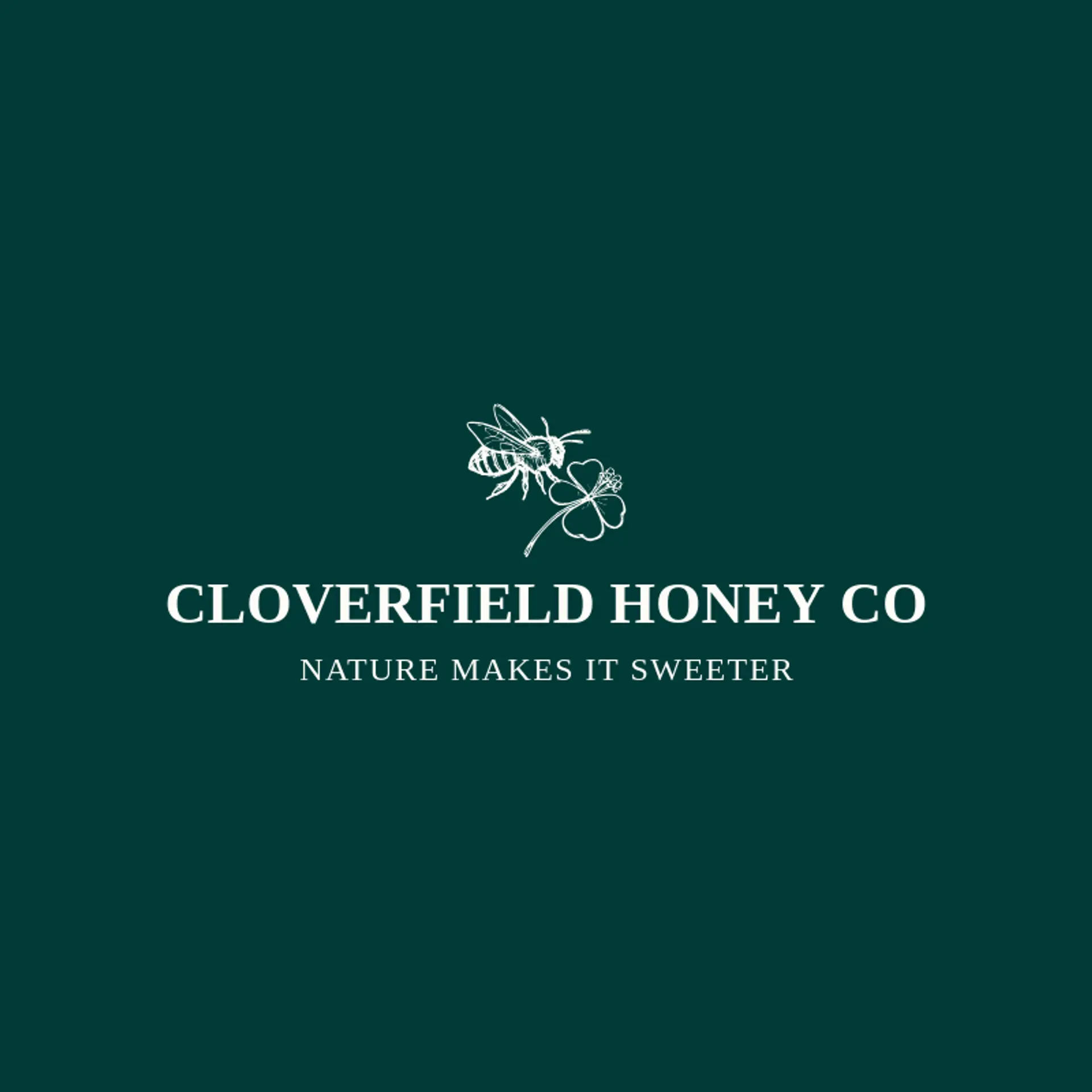 Cloverfield Honey Co logo for honey bee