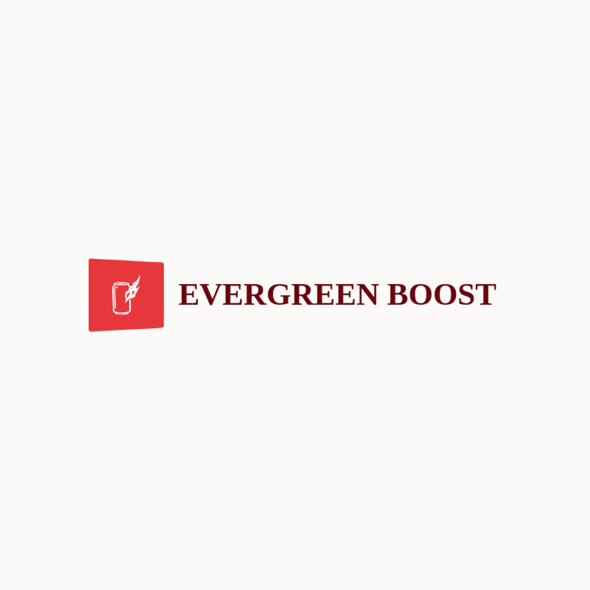 Evergreen Boost logo for energy drink