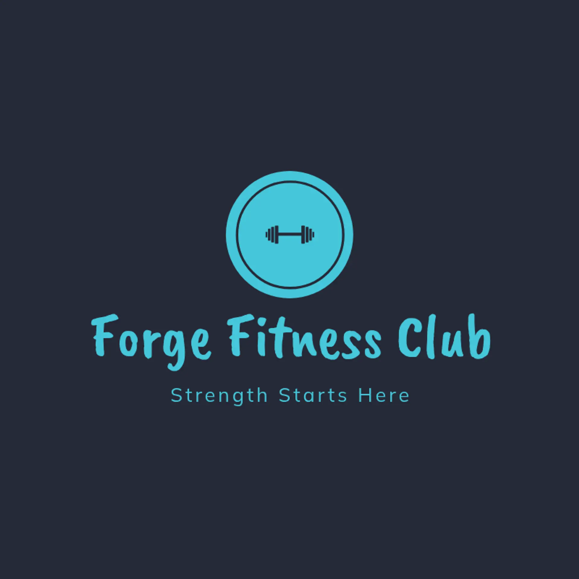 Forge Fitness Club logo for fitness club