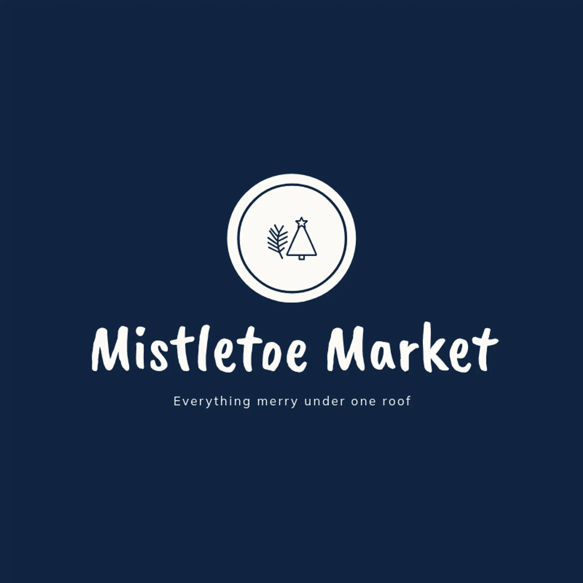Mistletoe Market logo for christmas tree