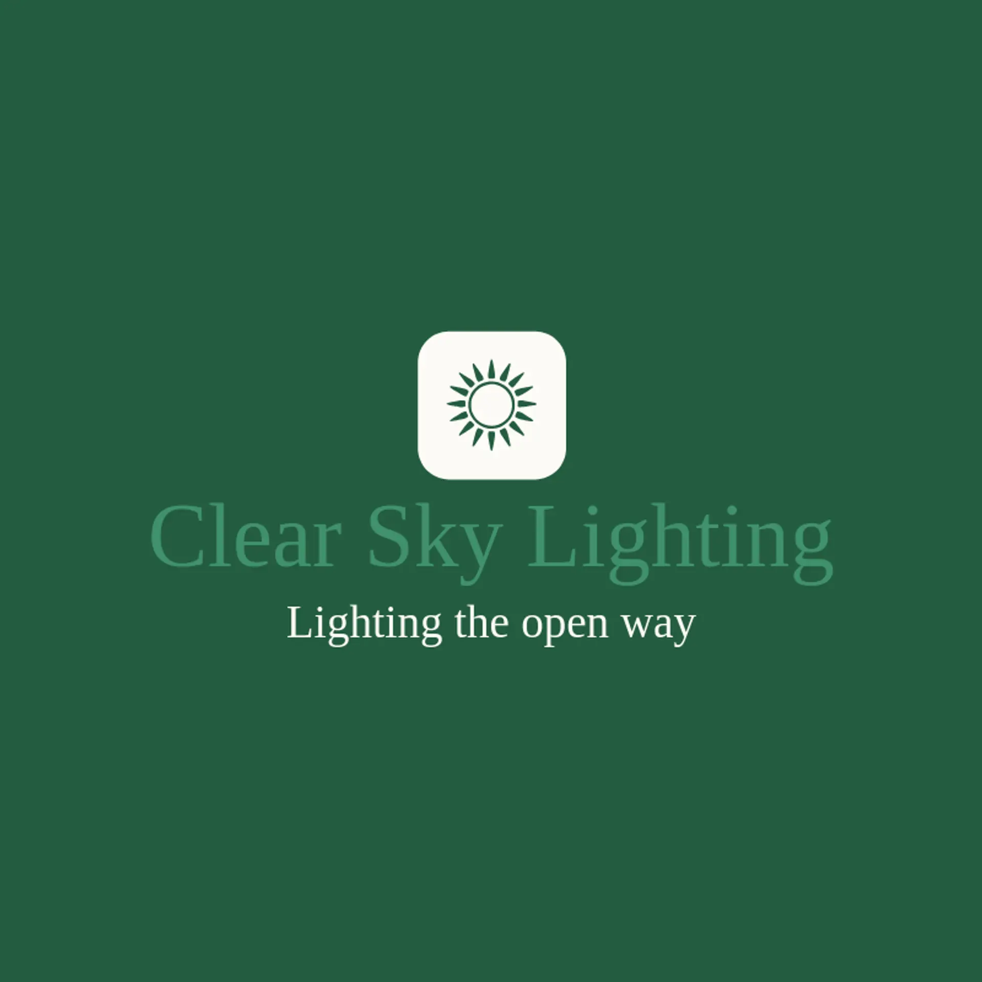 Clear Sky Lighting logo for rays