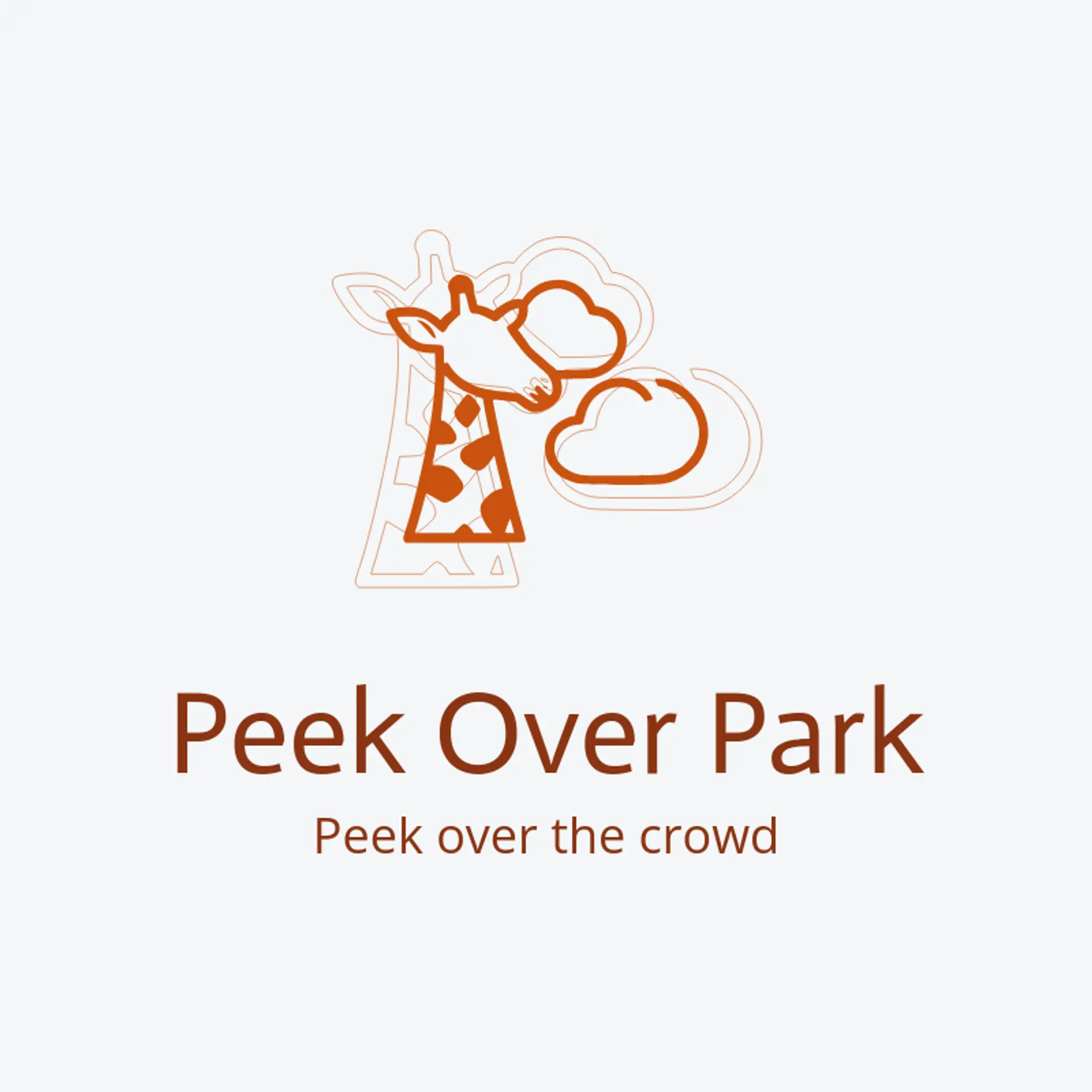 Peek Over Park logo for giraffe