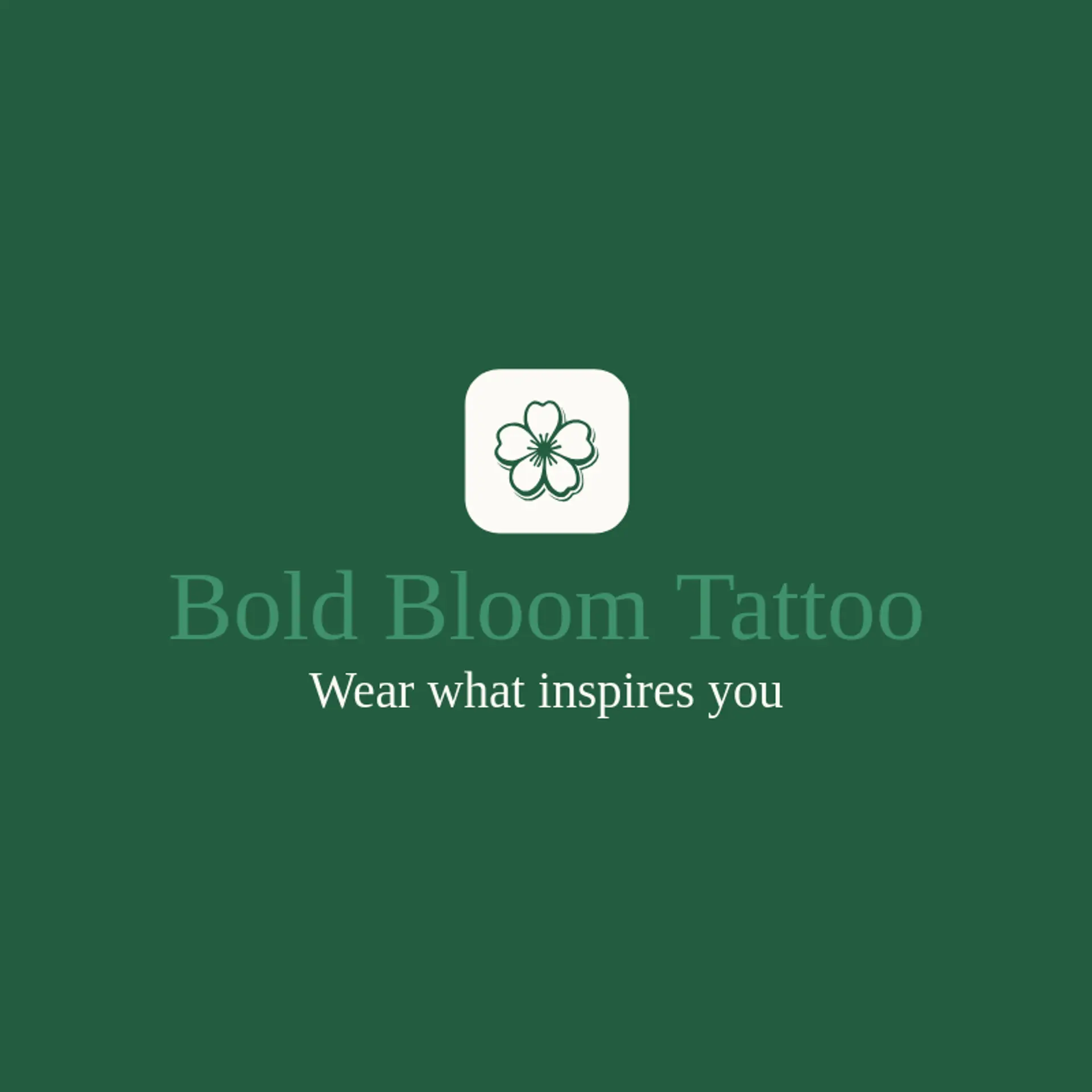 Bold Bloom Tattoo logo for tattoo shop