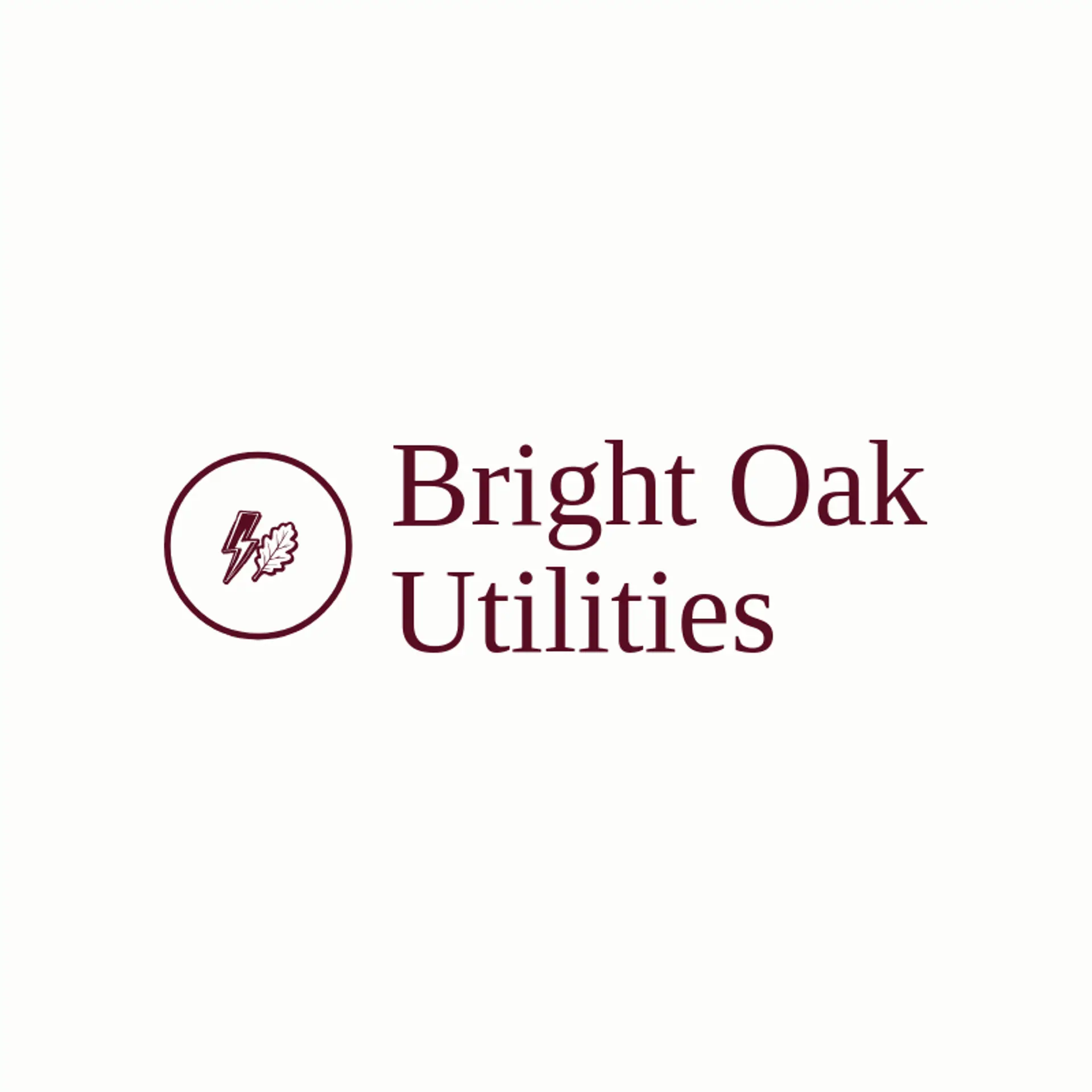 Bright Oak Utilities logo for electricity