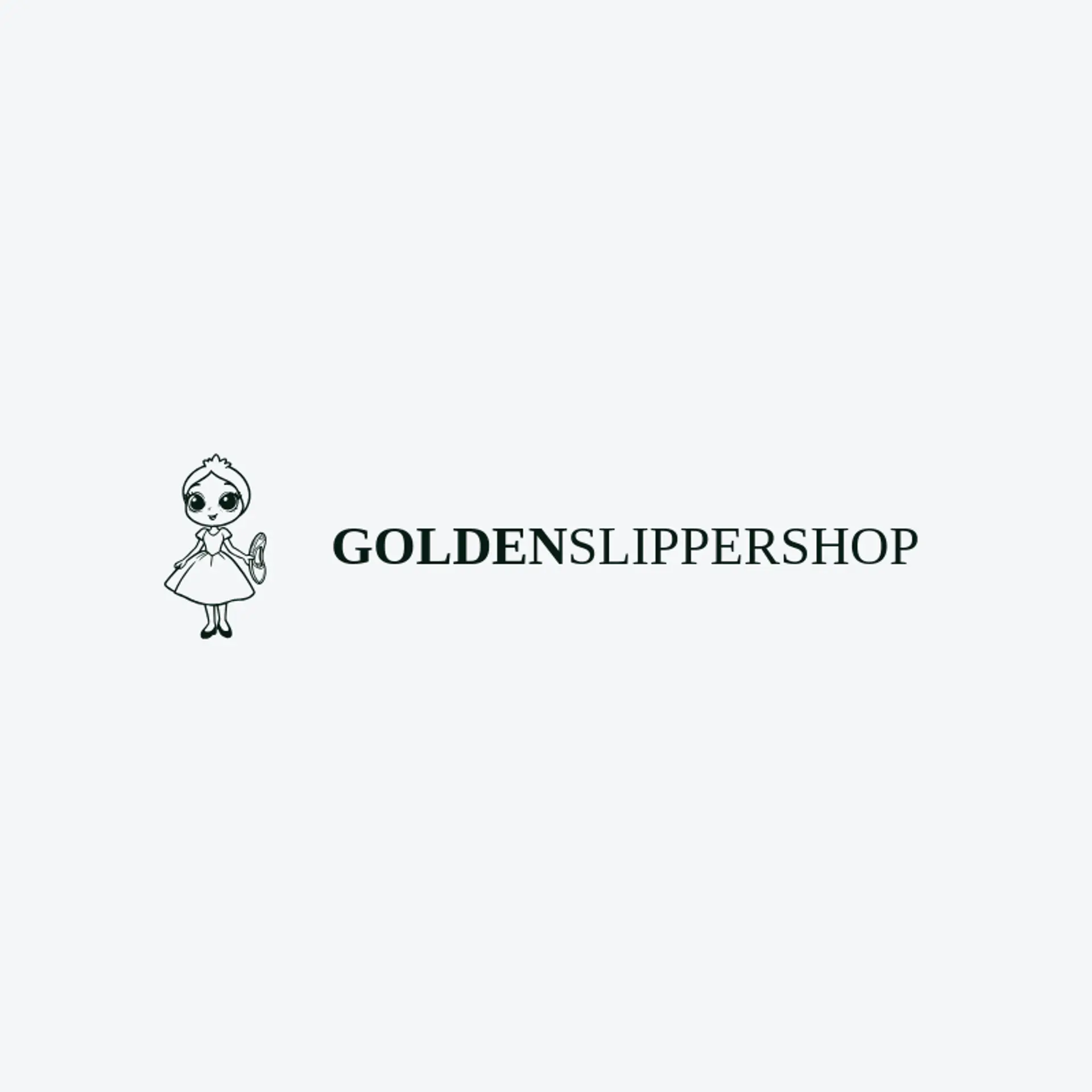 Golden Slipper Shop logo for princess