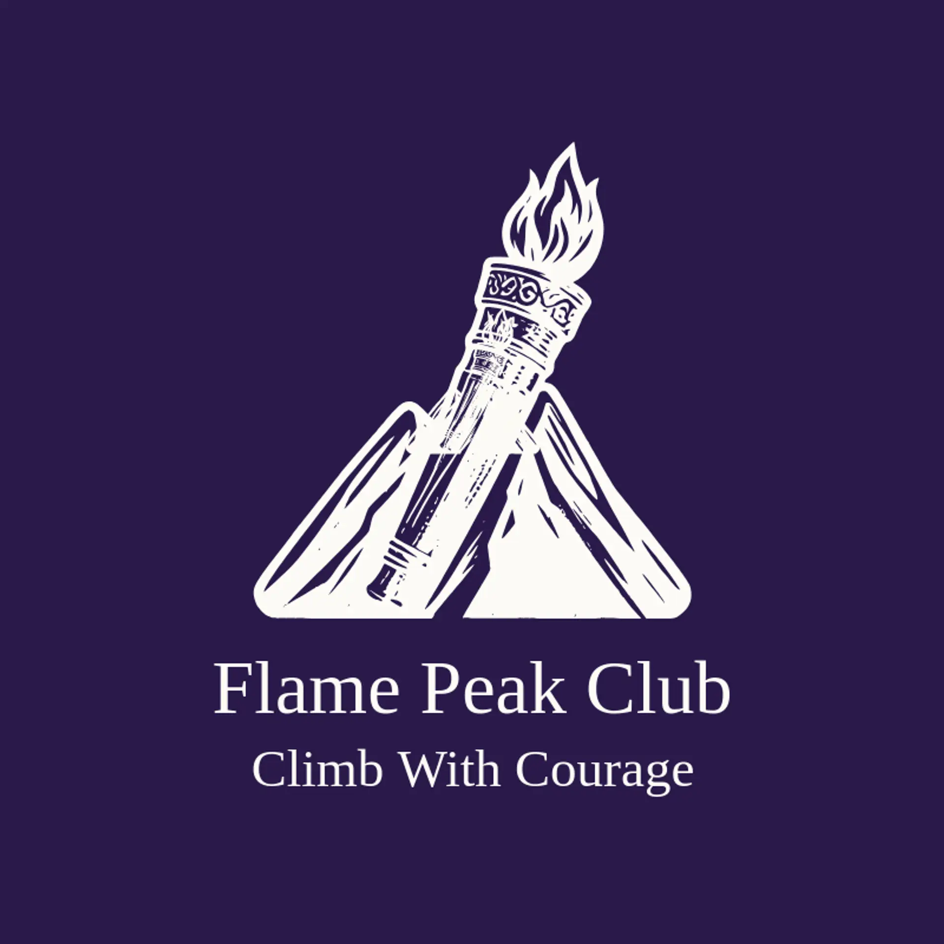 Flame Peak Club logo for sports team