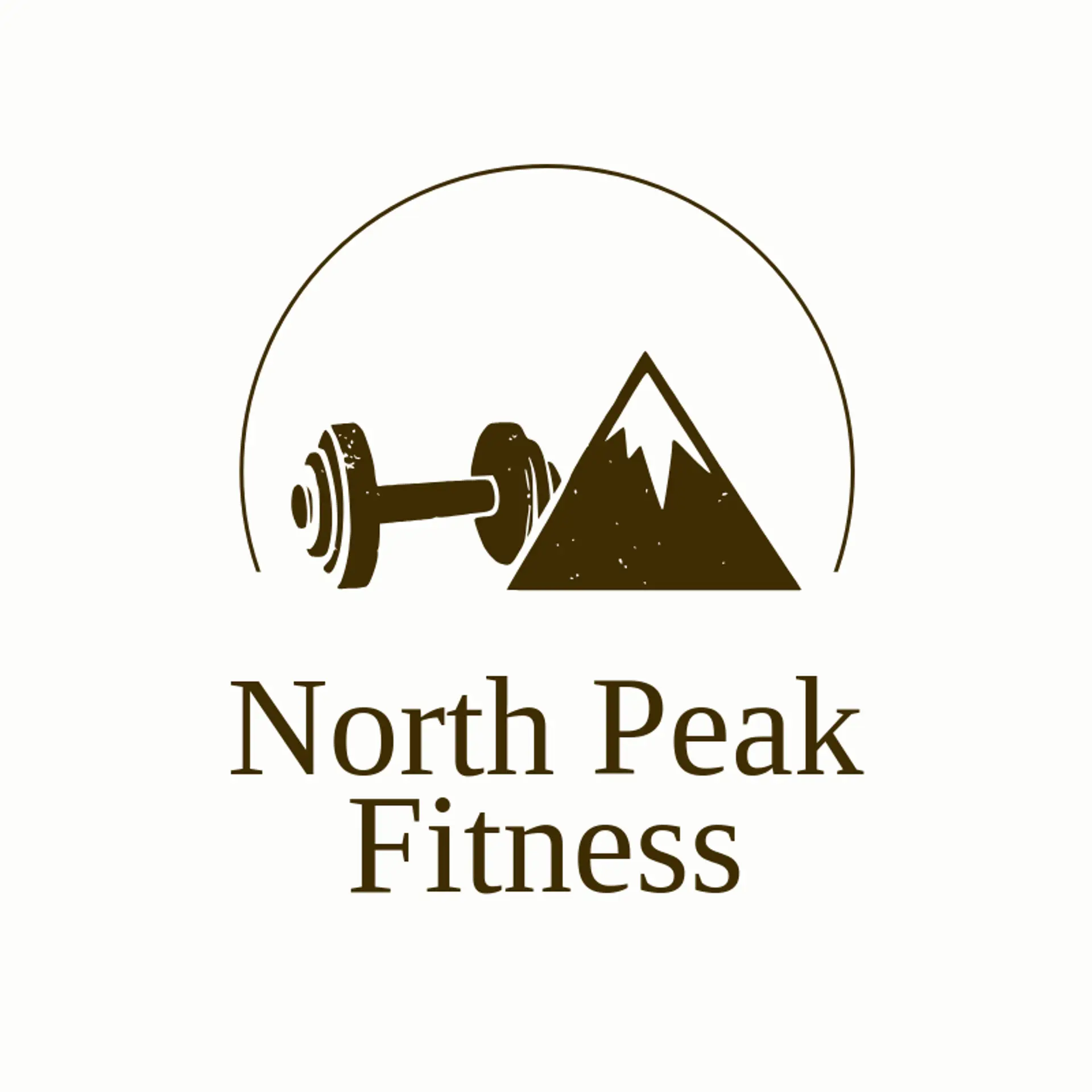 North Peak Fitness logo for dumbbell