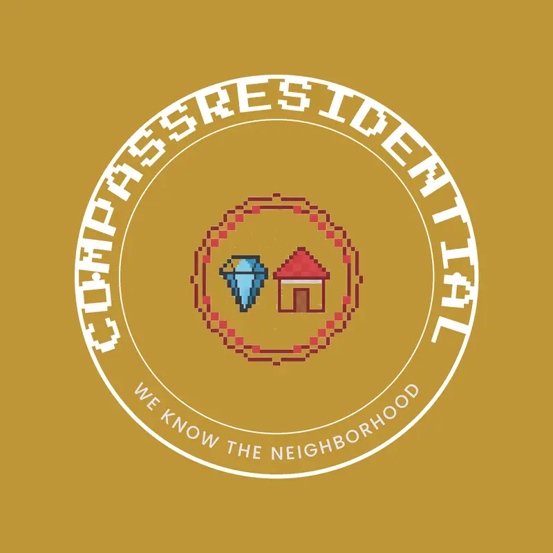 Gemstone and house luxury real estate logo