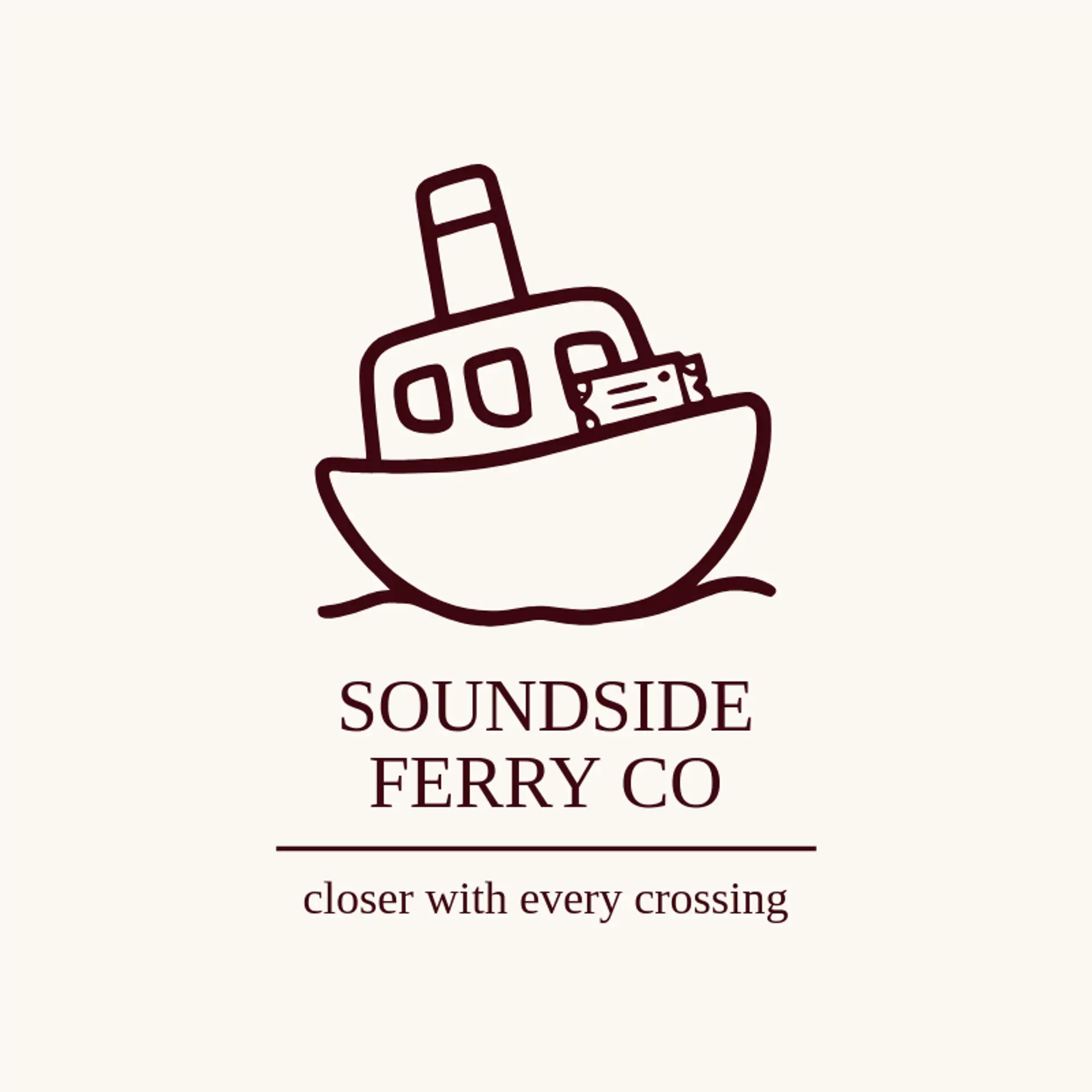 Soundside Ferry Co logo for ship