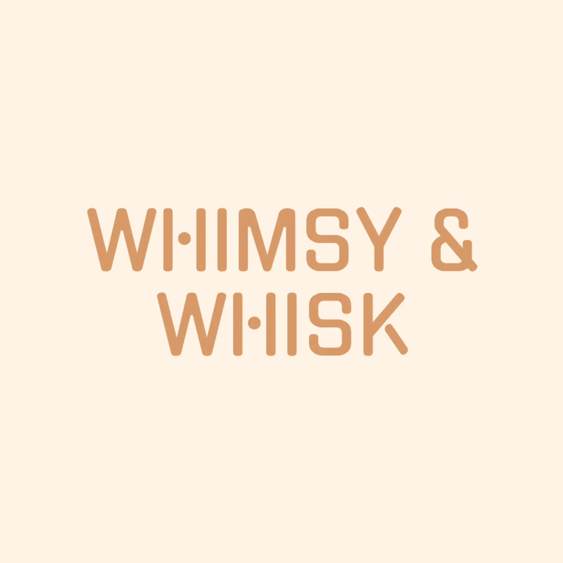 Whimsy & Whisk logo for cake