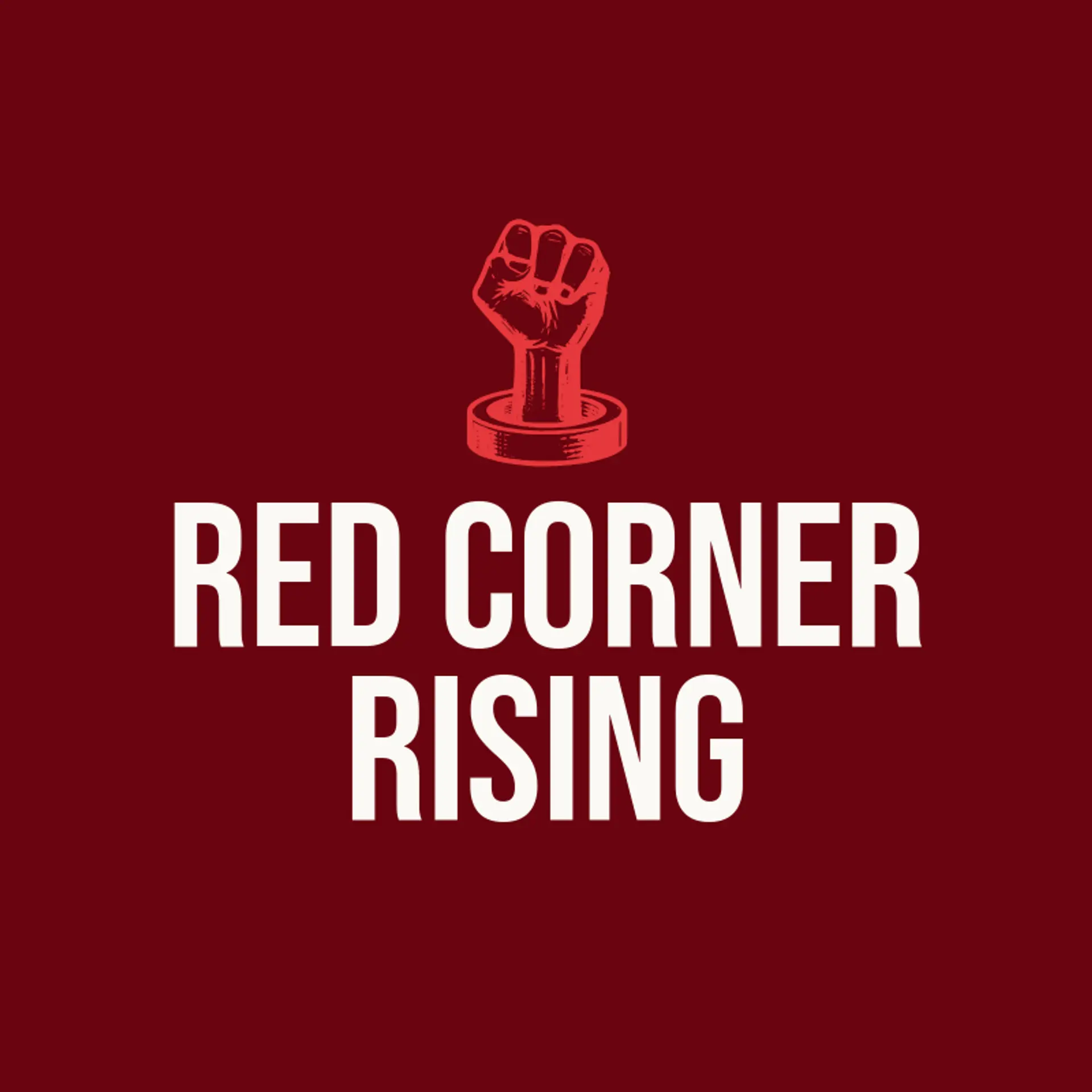 Red Corner Rising logo for wrestling