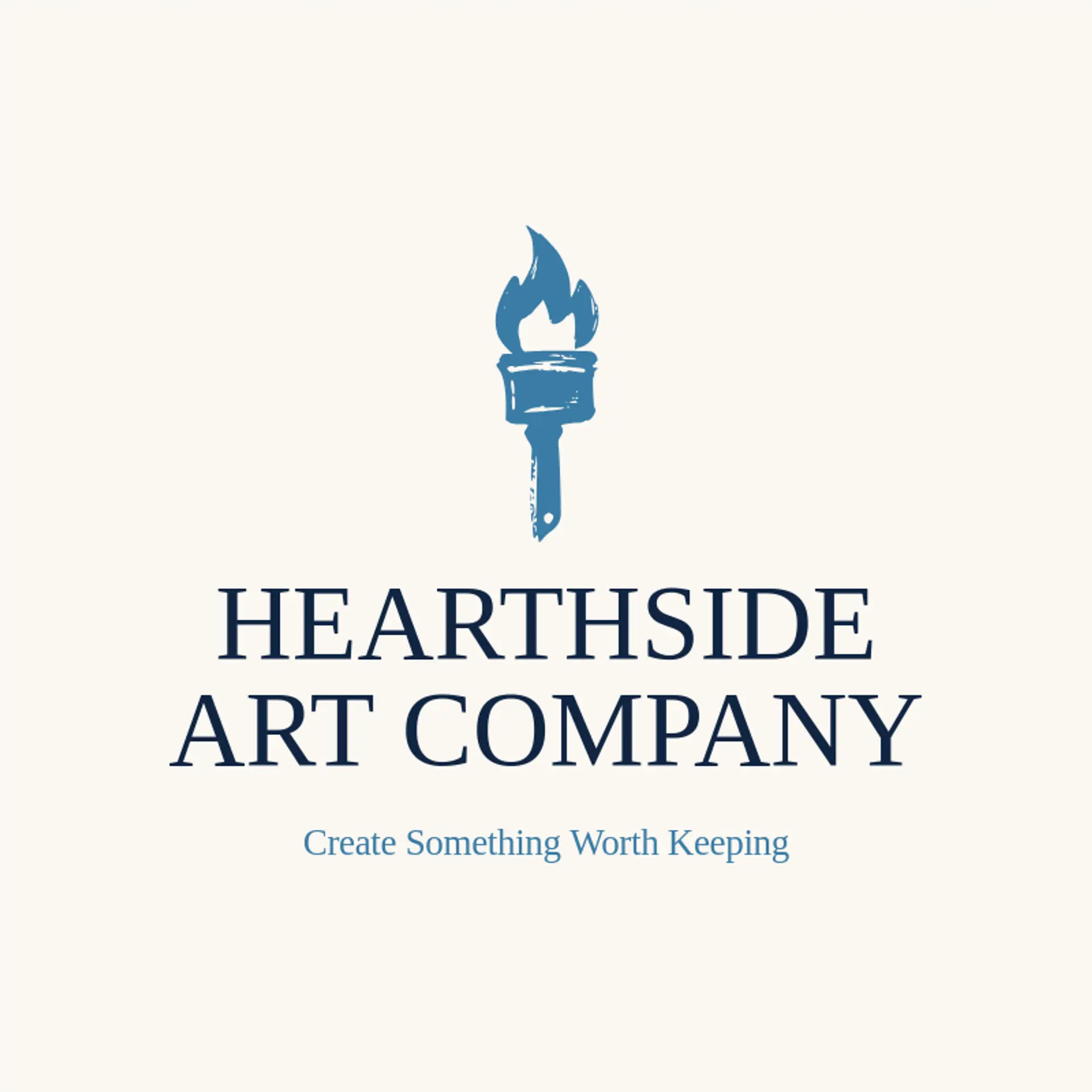 Hearthside Art Company logo for artistic