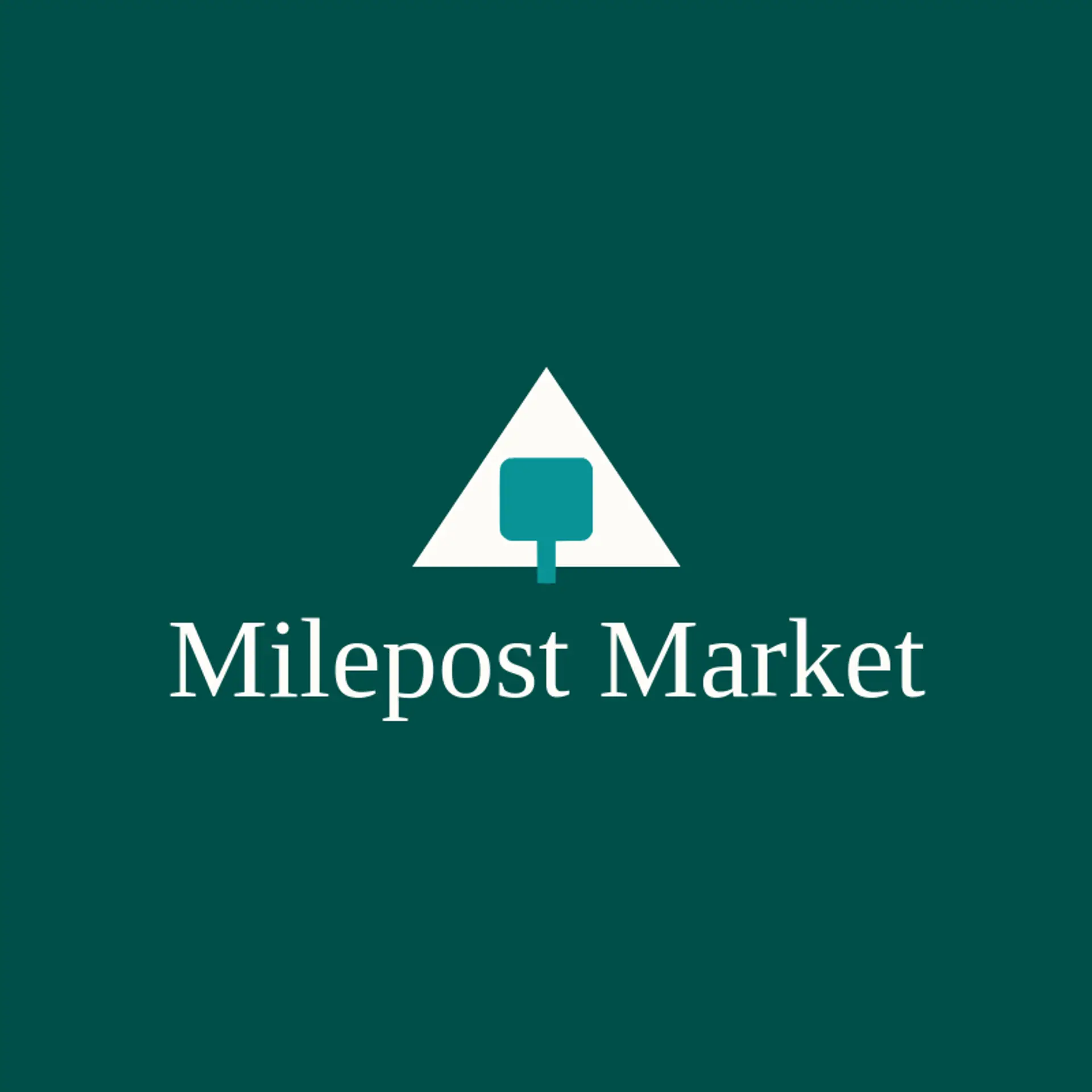 Milepost Market logo for road trip