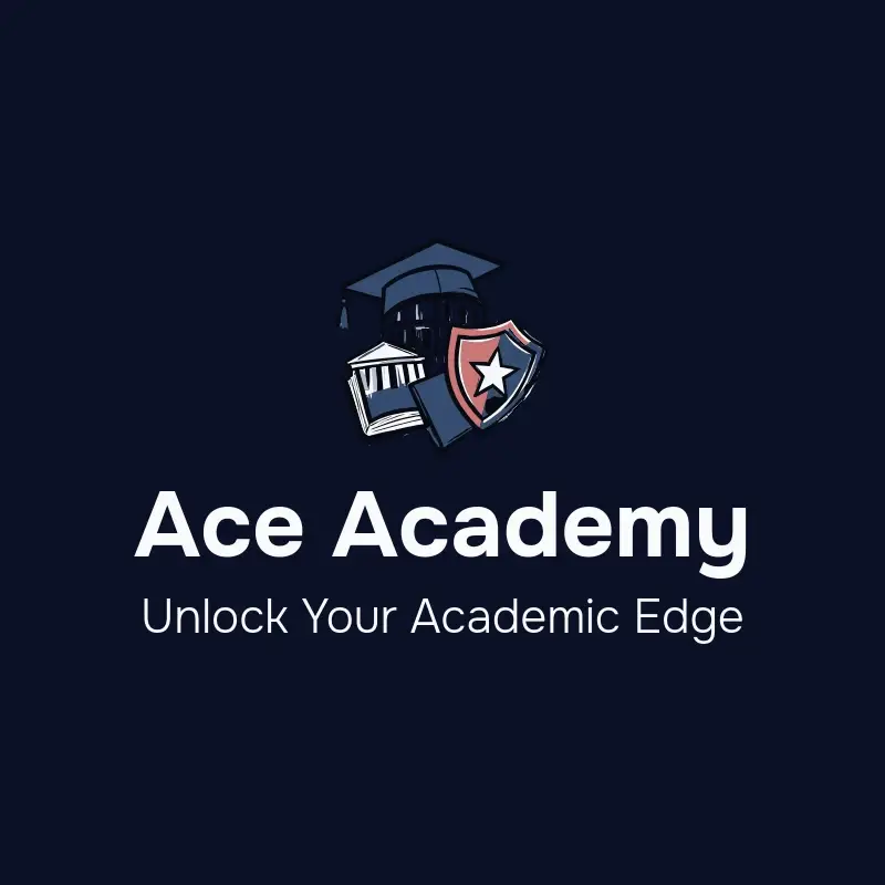 The tutoring name Ace Academy as a branded logo with a color icon