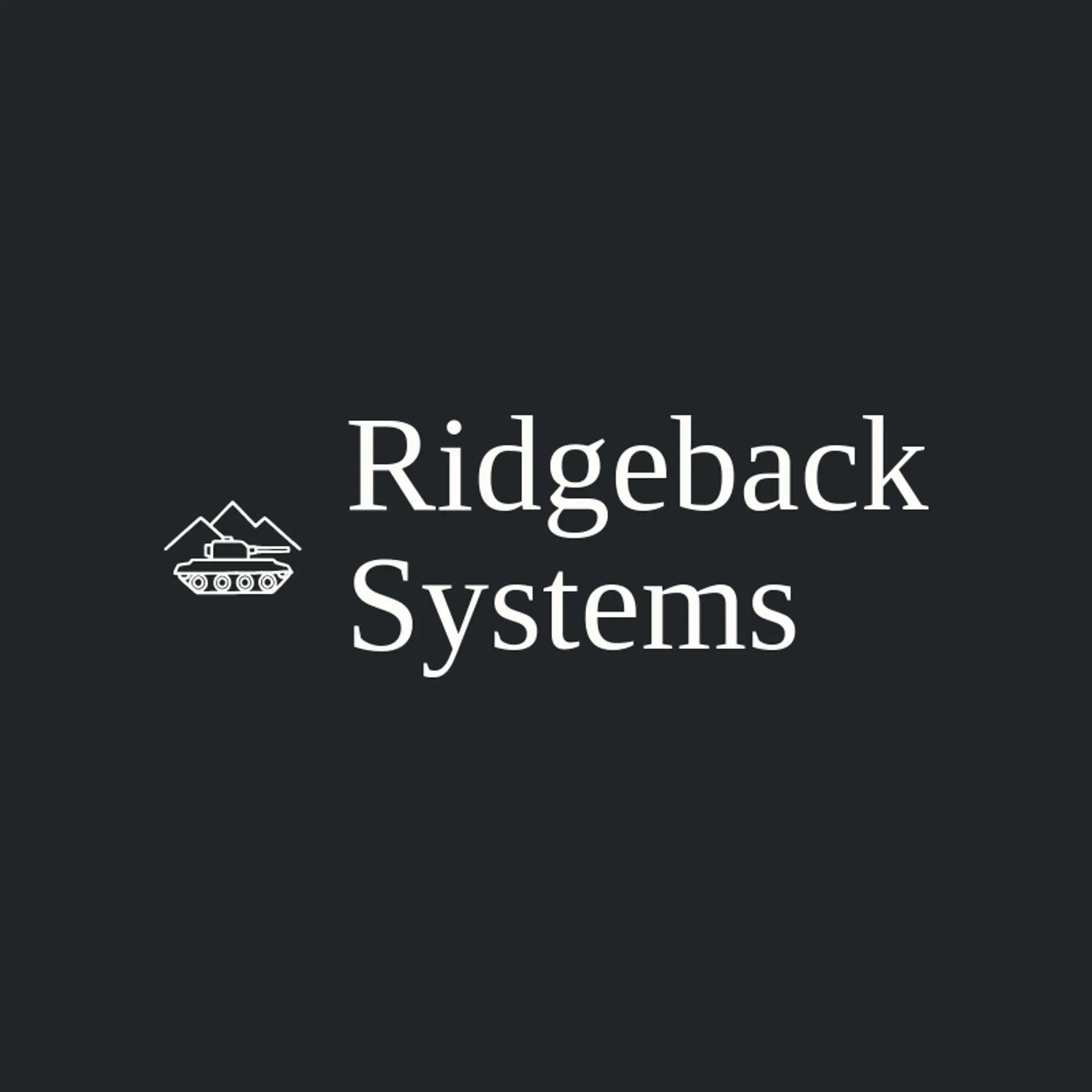 Ridgeback Systems logo for tank