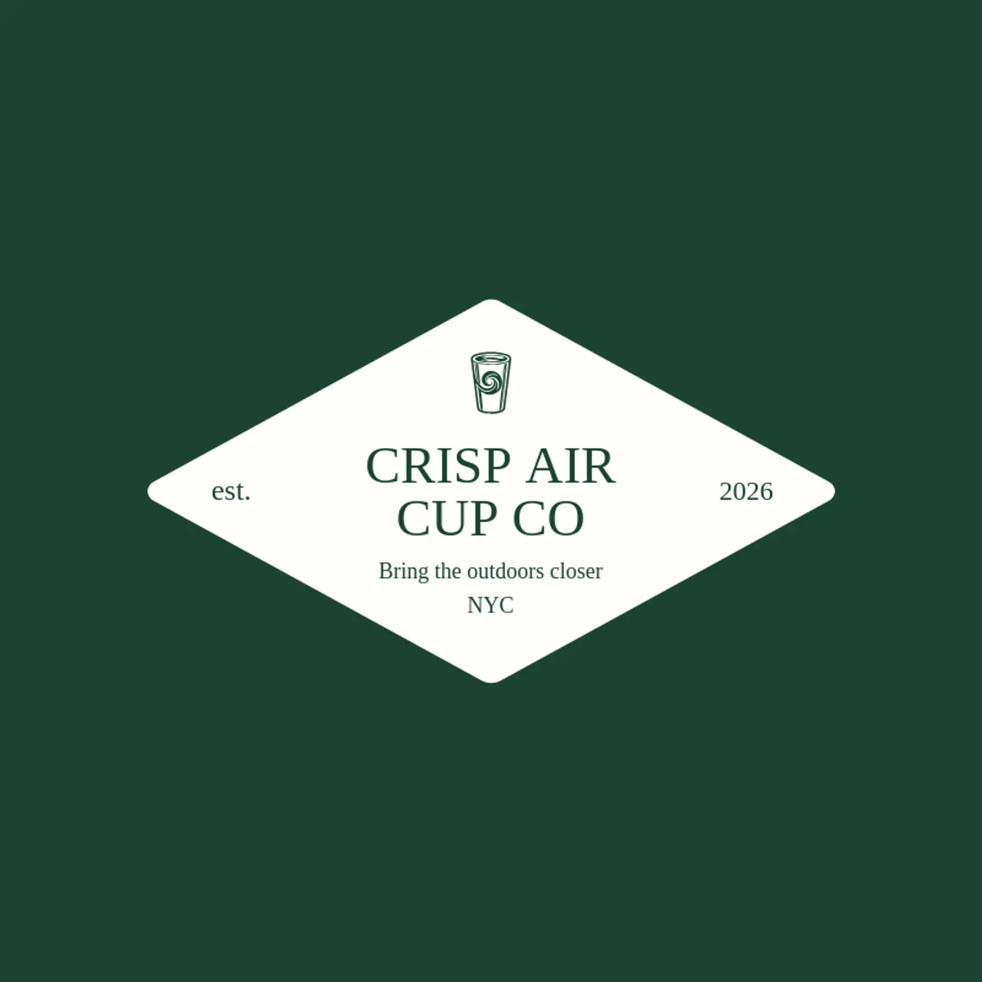 Crisp Air Cup Co logo for tumbler