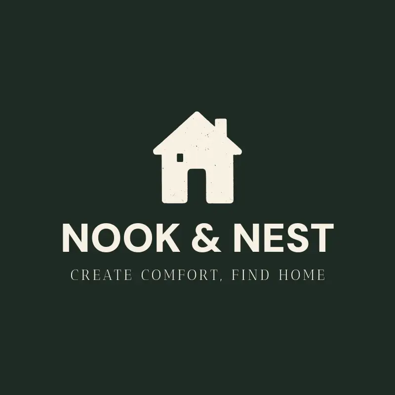 The Shopify store name Nook & Nest as a branded logo with a single color icon
