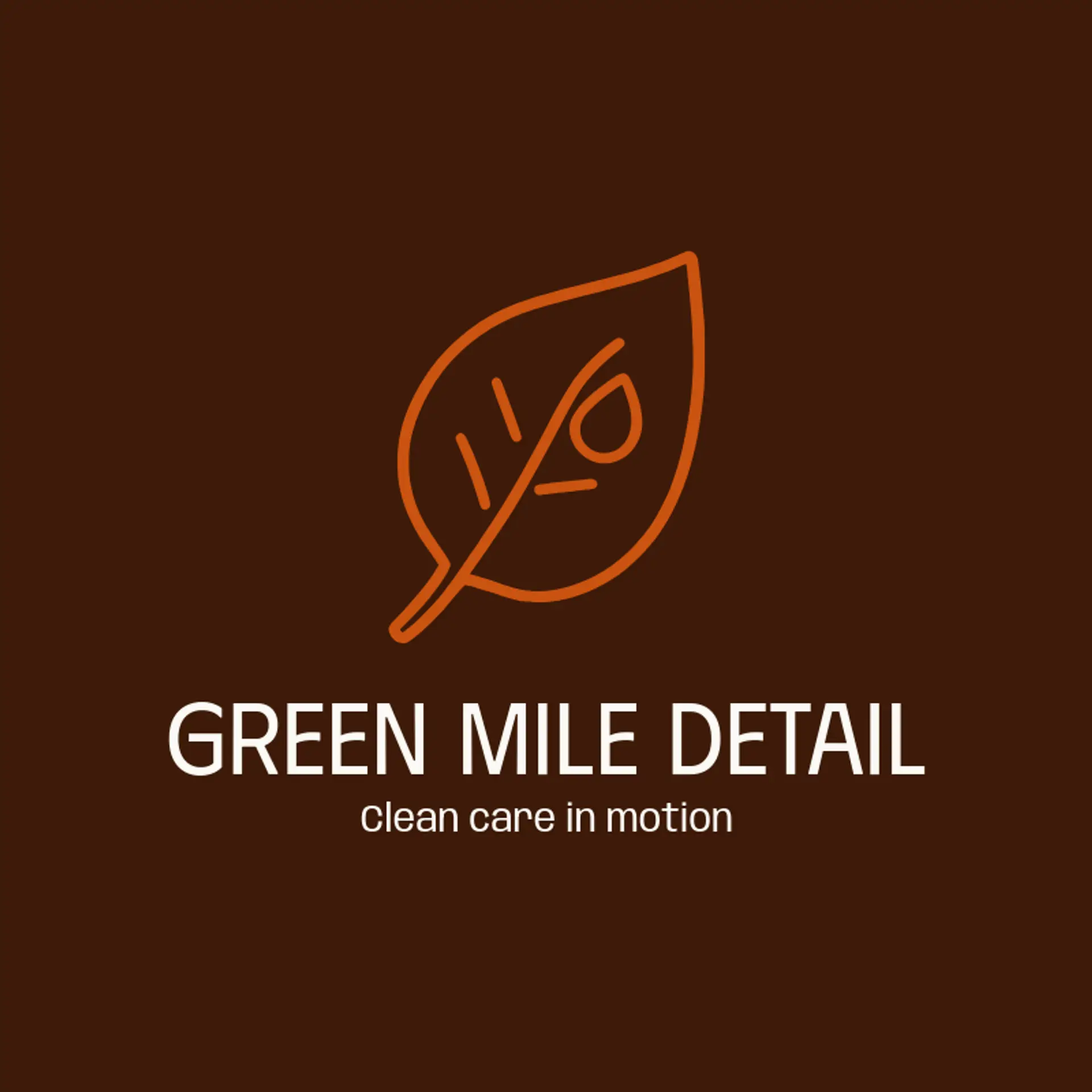 Green Mile Detail logo for car detailing